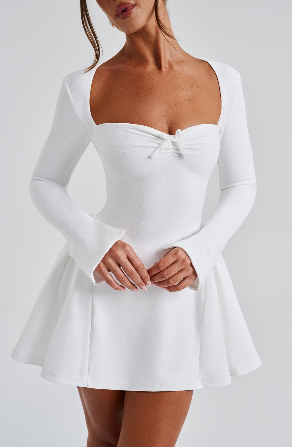Megan Mini Krem Elbise