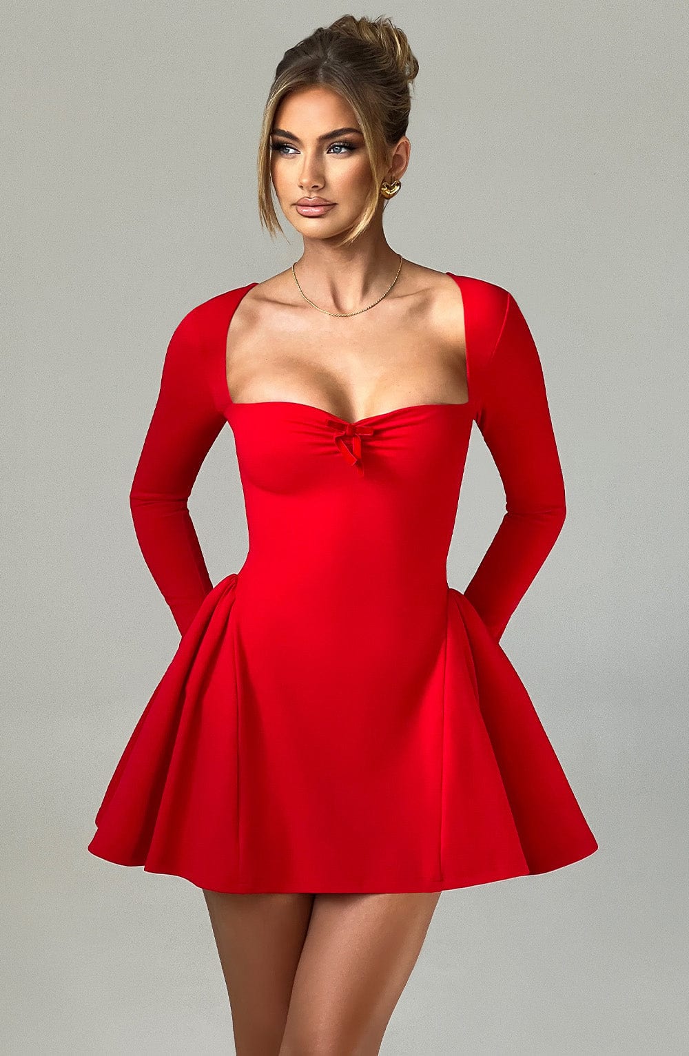 Kırmızı Megan Mini Elbise