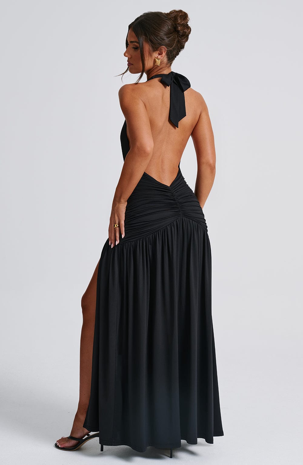 Melania Siyah Maxi Elbise