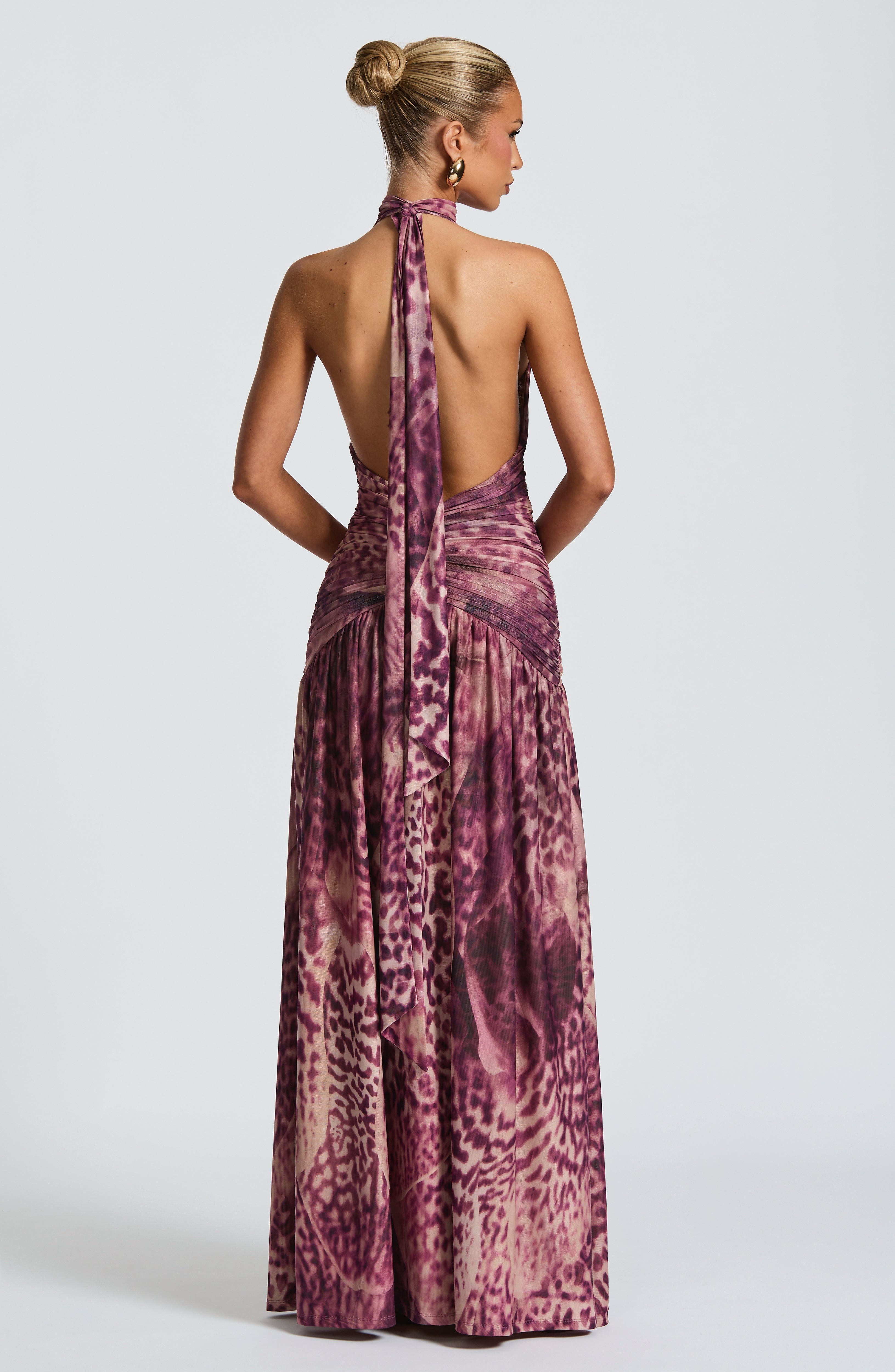Melania Maxi Pembe Elbise