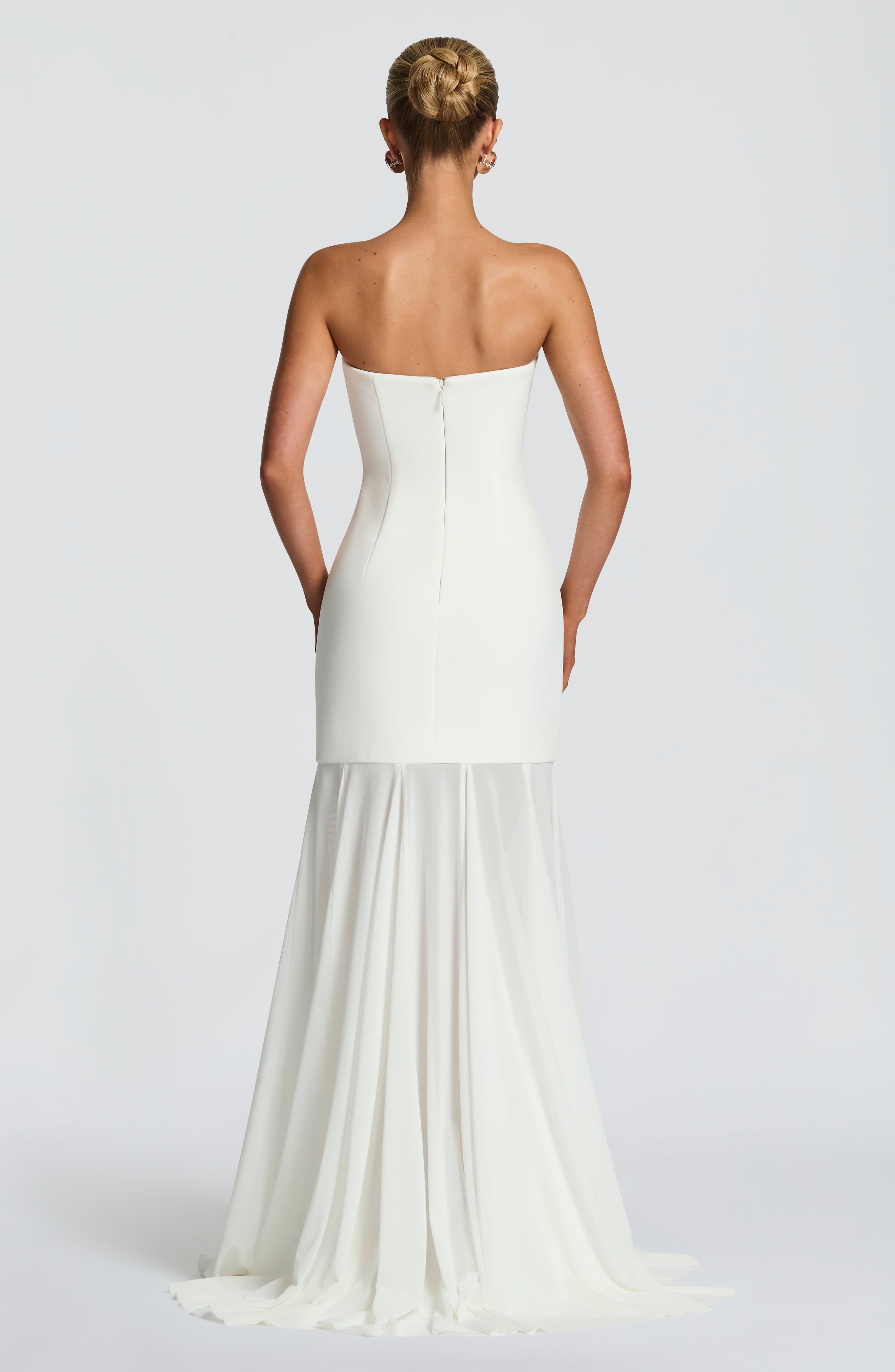 Merritt Ekru Maxi Elbise