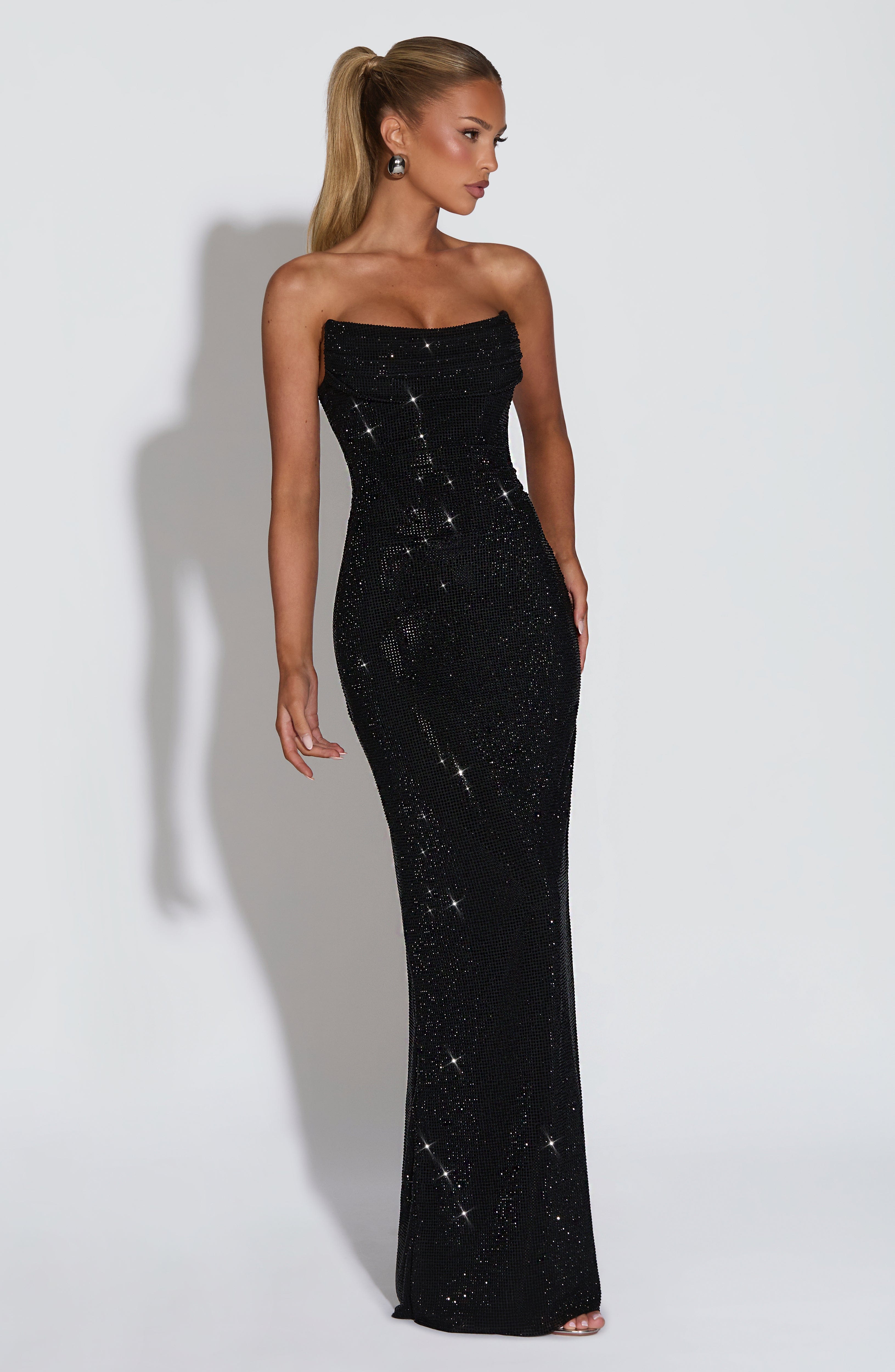 Mirabella Siyah Maxi Elbise