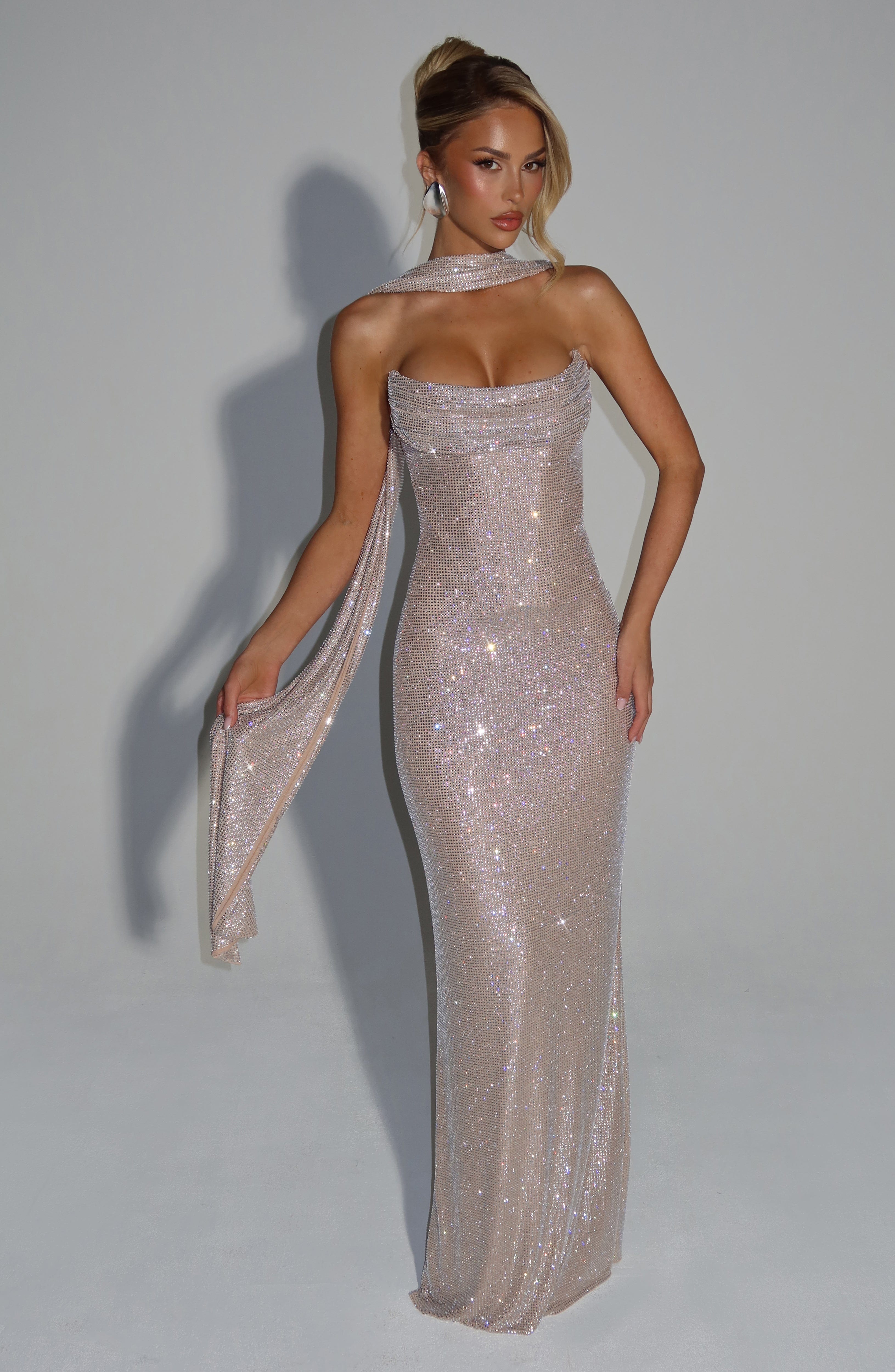 Mirabella Maxi Nude Elbise