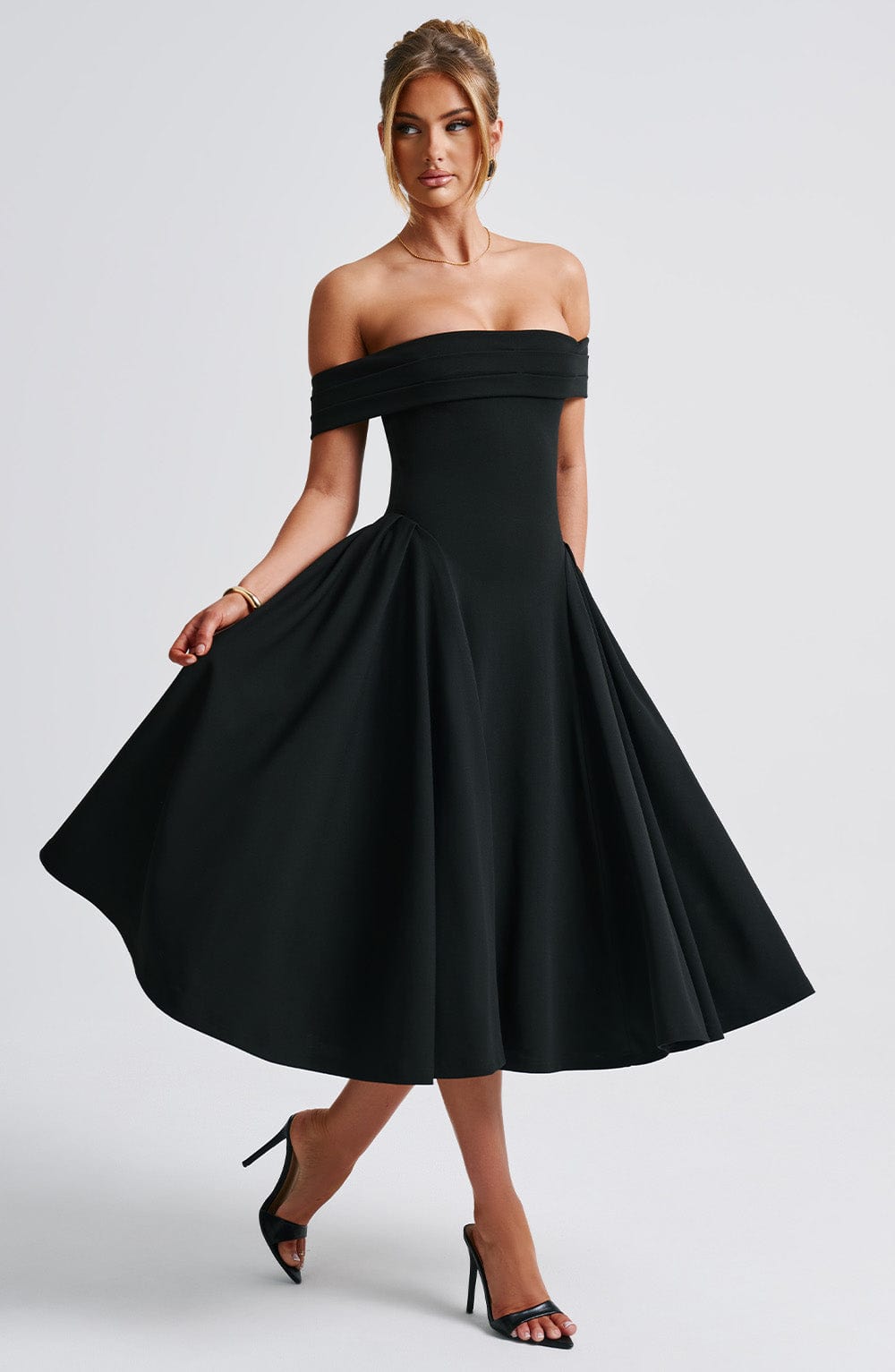 Miranda Midi Siyah Elbise