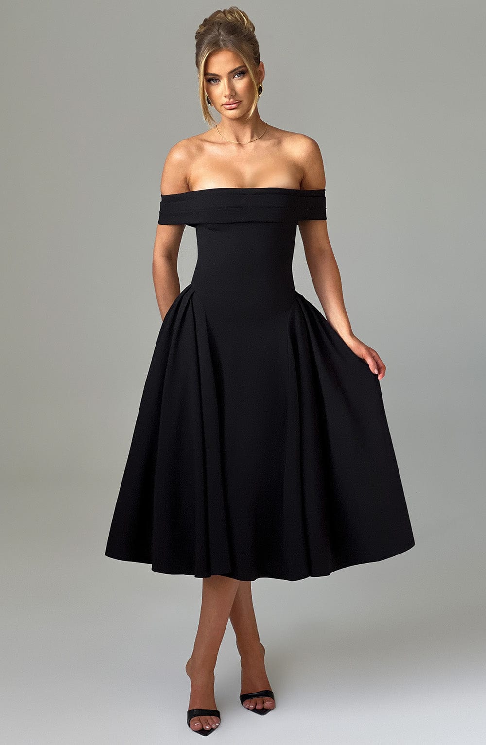 Miranda Midi Siyah Elbise