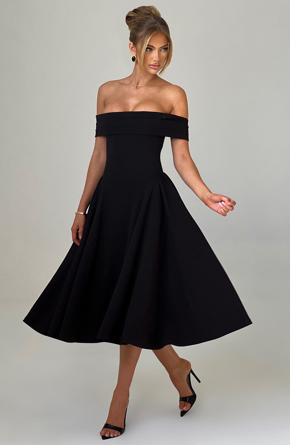 Miranda Midi Siyah Elbise