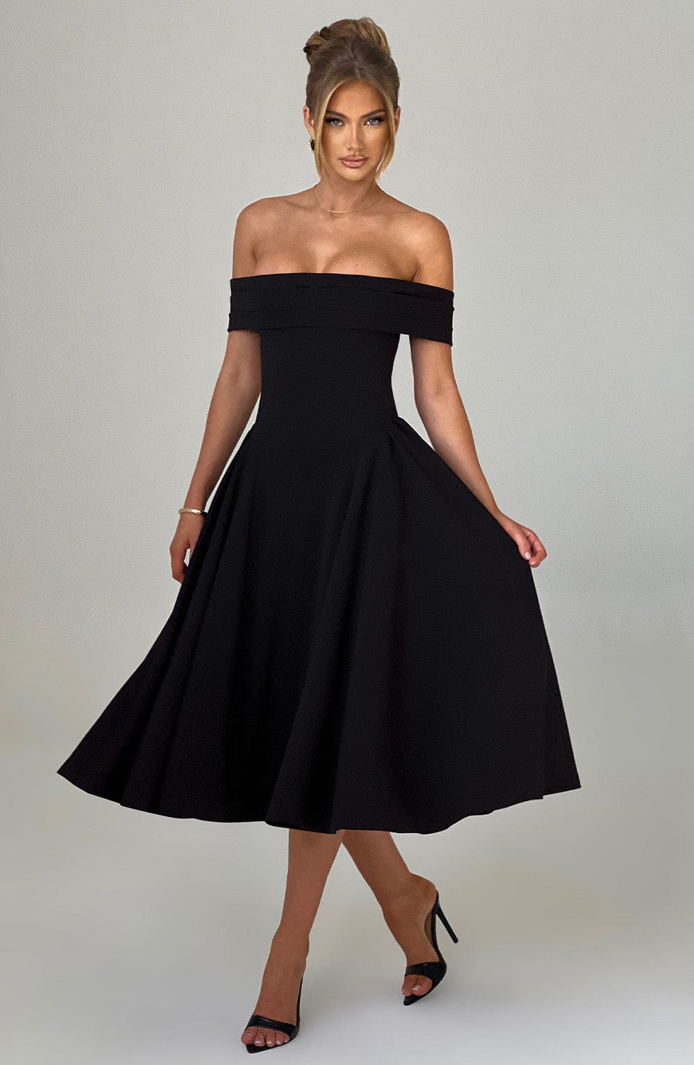 Miranda Midi Siyah Elbise