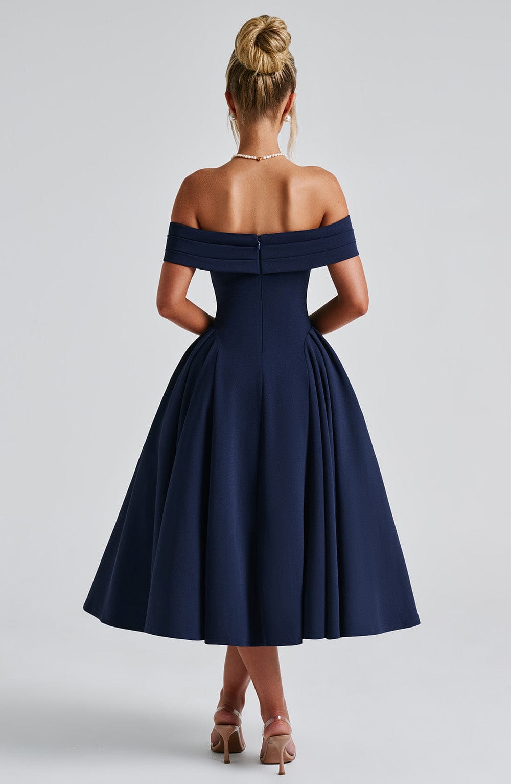 Lacivert Miranda Midi Elbise