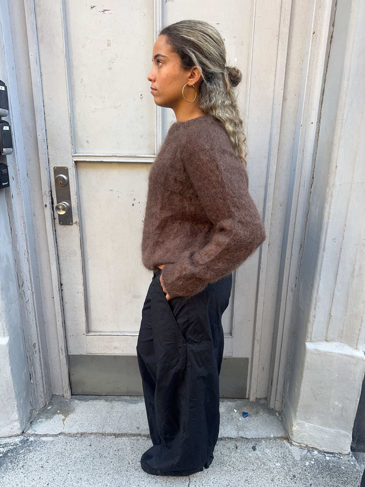 Kahverengi Zuzanna Moher Örgü Kazak