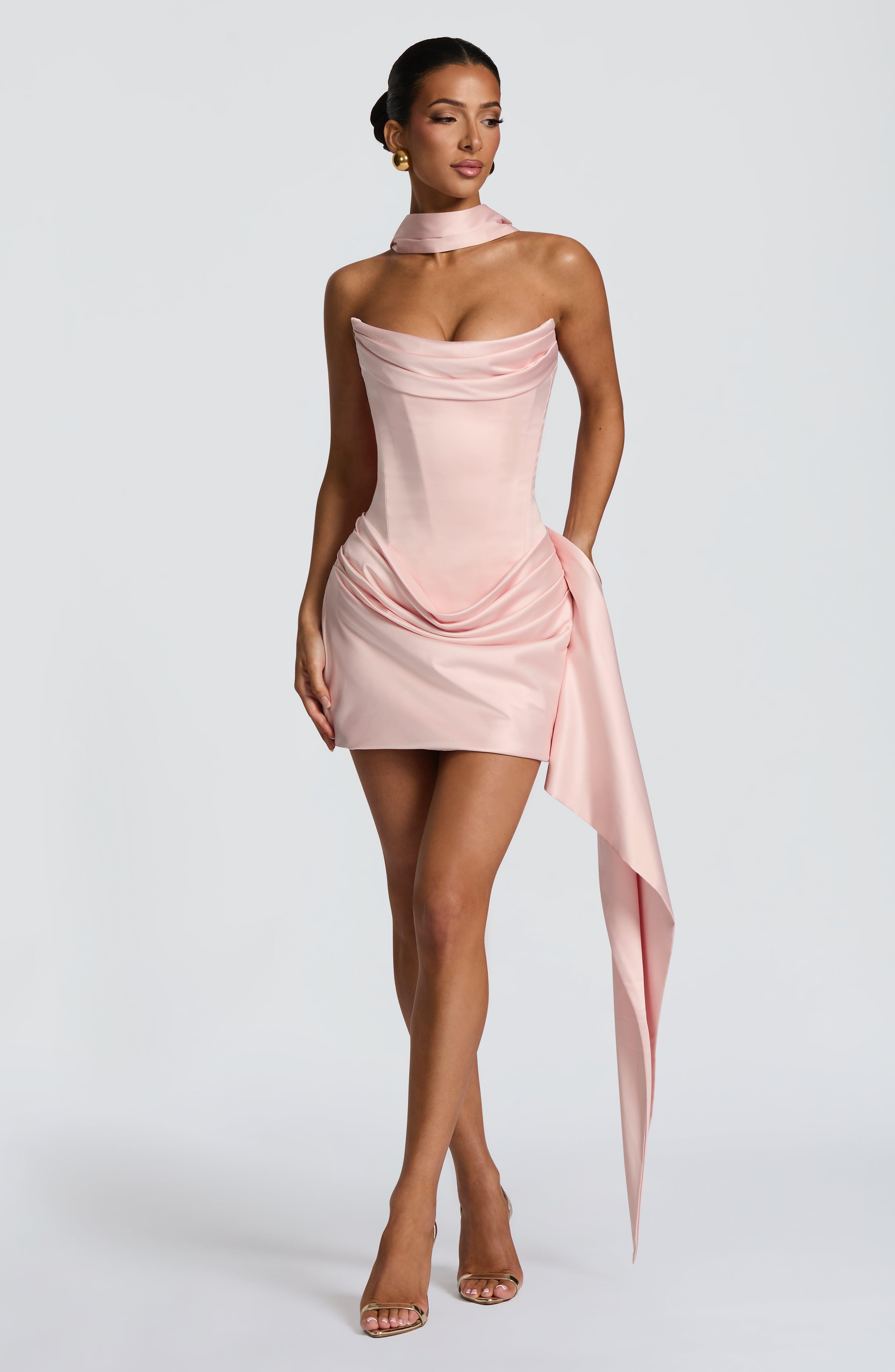 Mona Pembe Mini Elbise