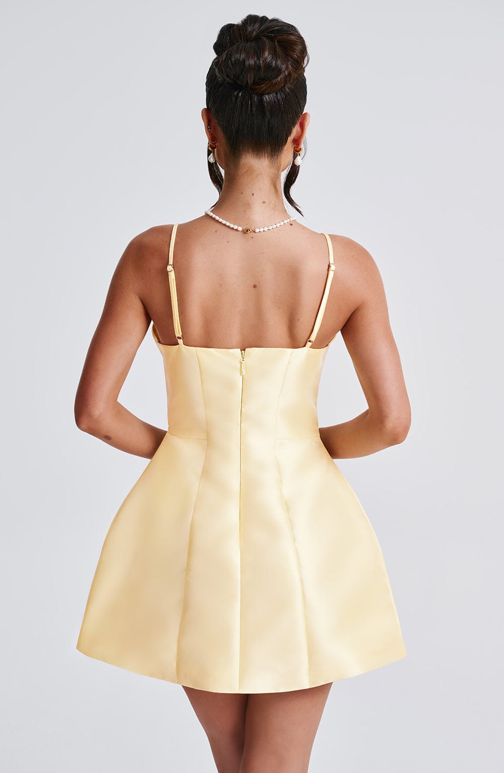 Nicole Mini Limon Sarısı Elbise