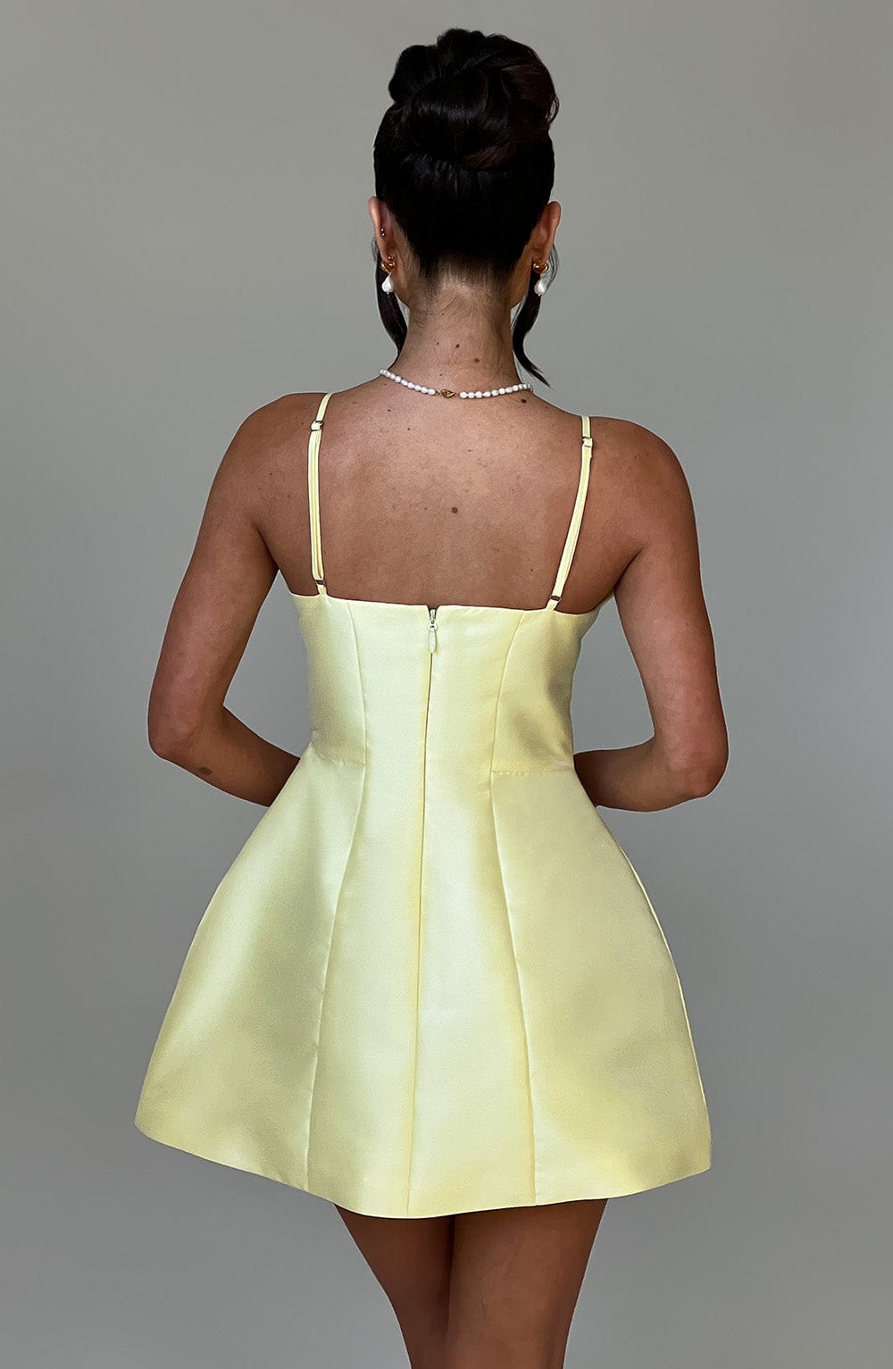 Nicole Mini Limon Sarısı Elbise