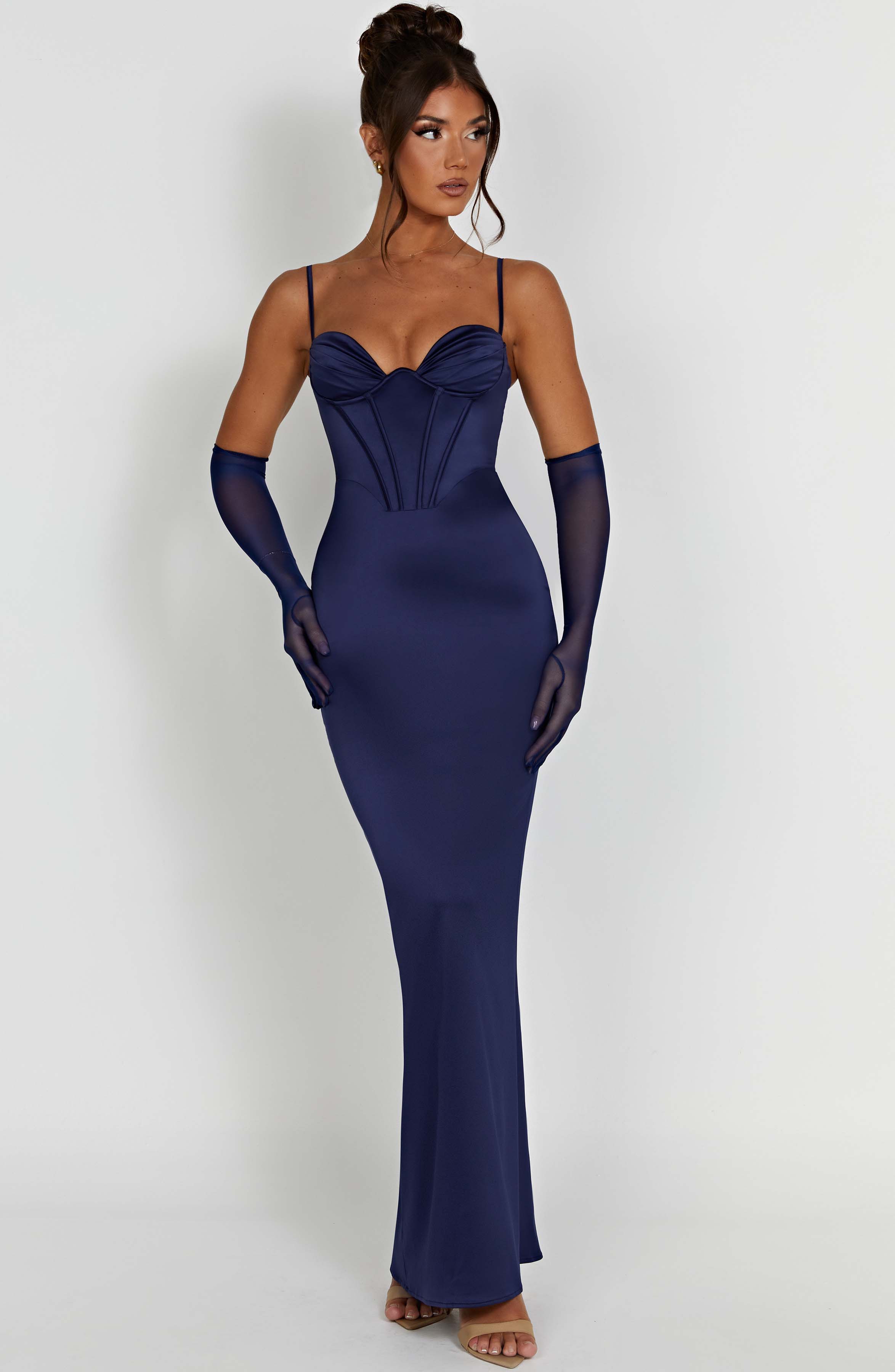 Onika Lacivert Maxi Elbise
