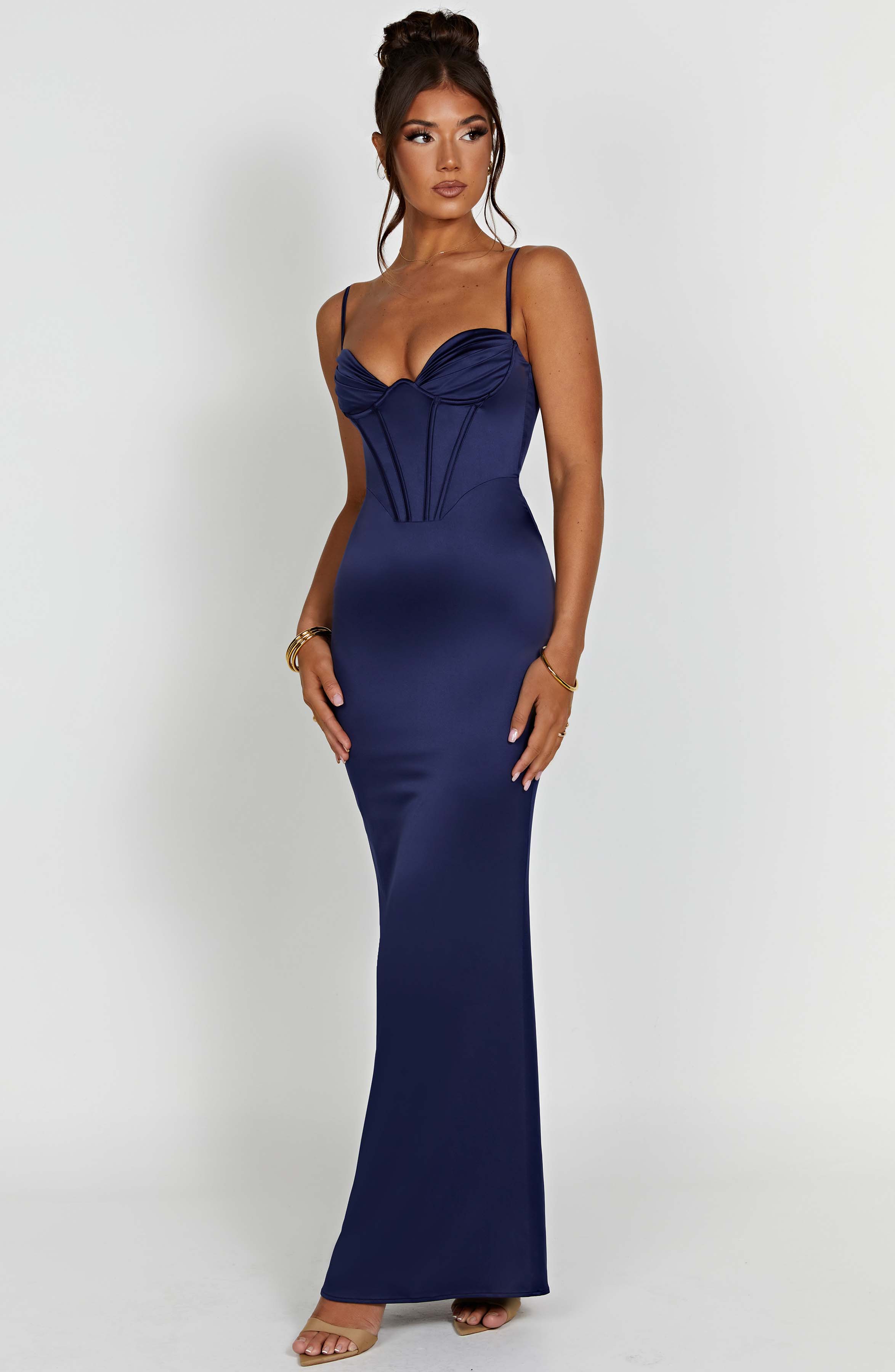 Onika Lacivert Maxi Elbise
