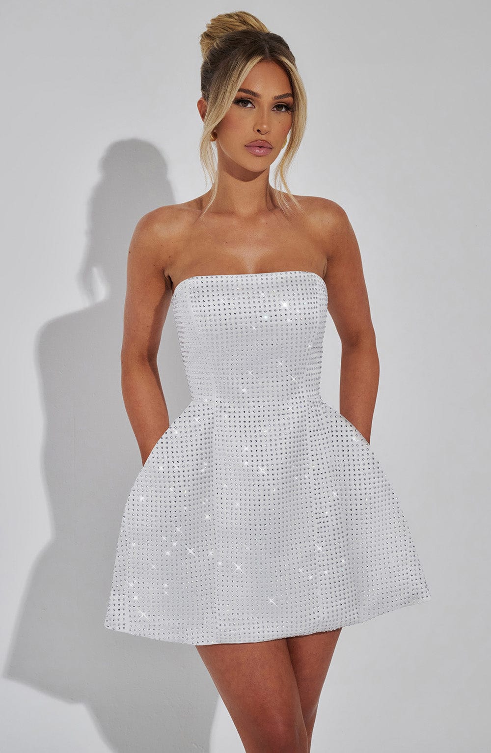 Paloma Mini Ekru Elbise