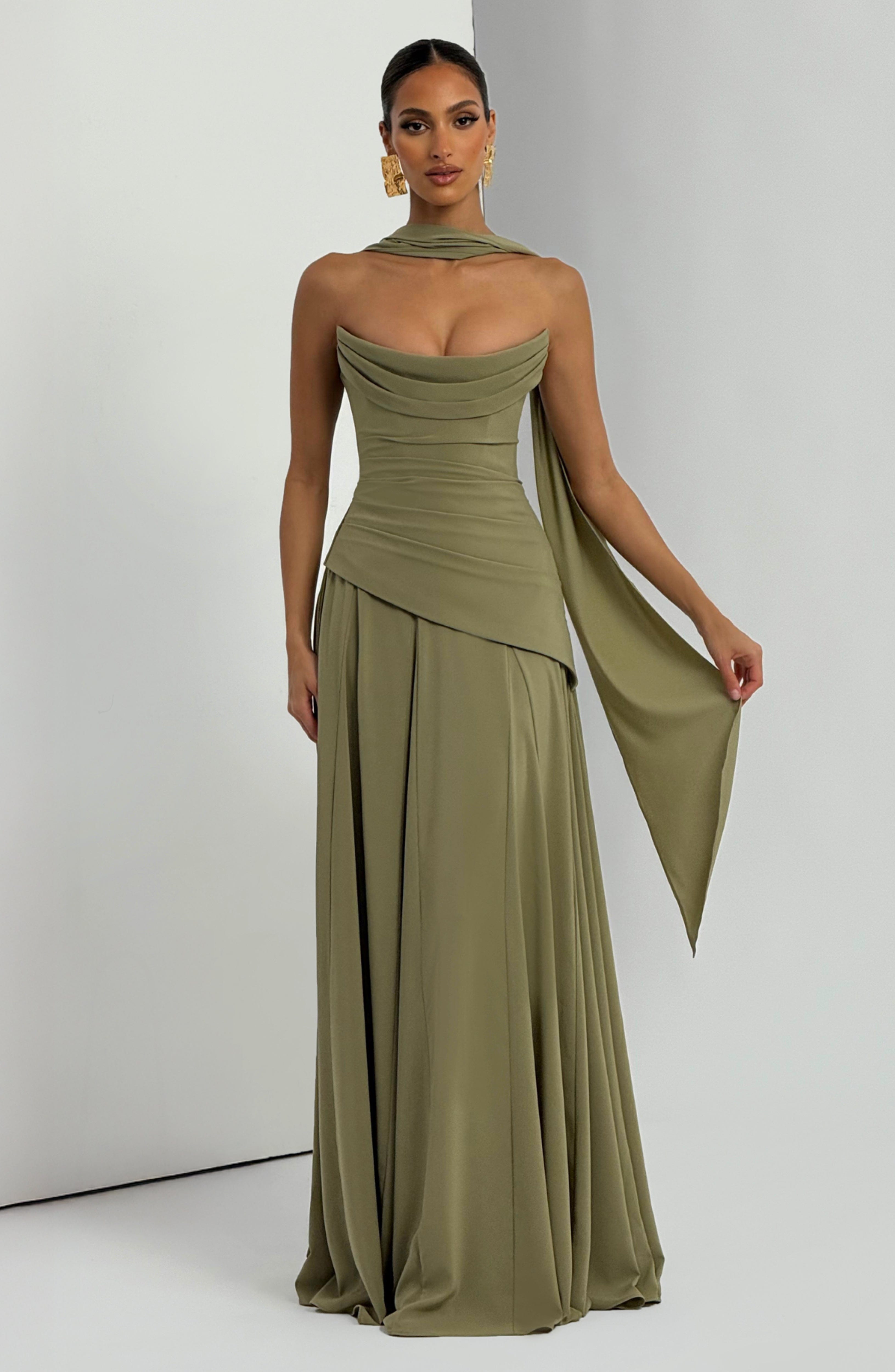 Patricia Maxi Elbise – Adaçayı Yeşili