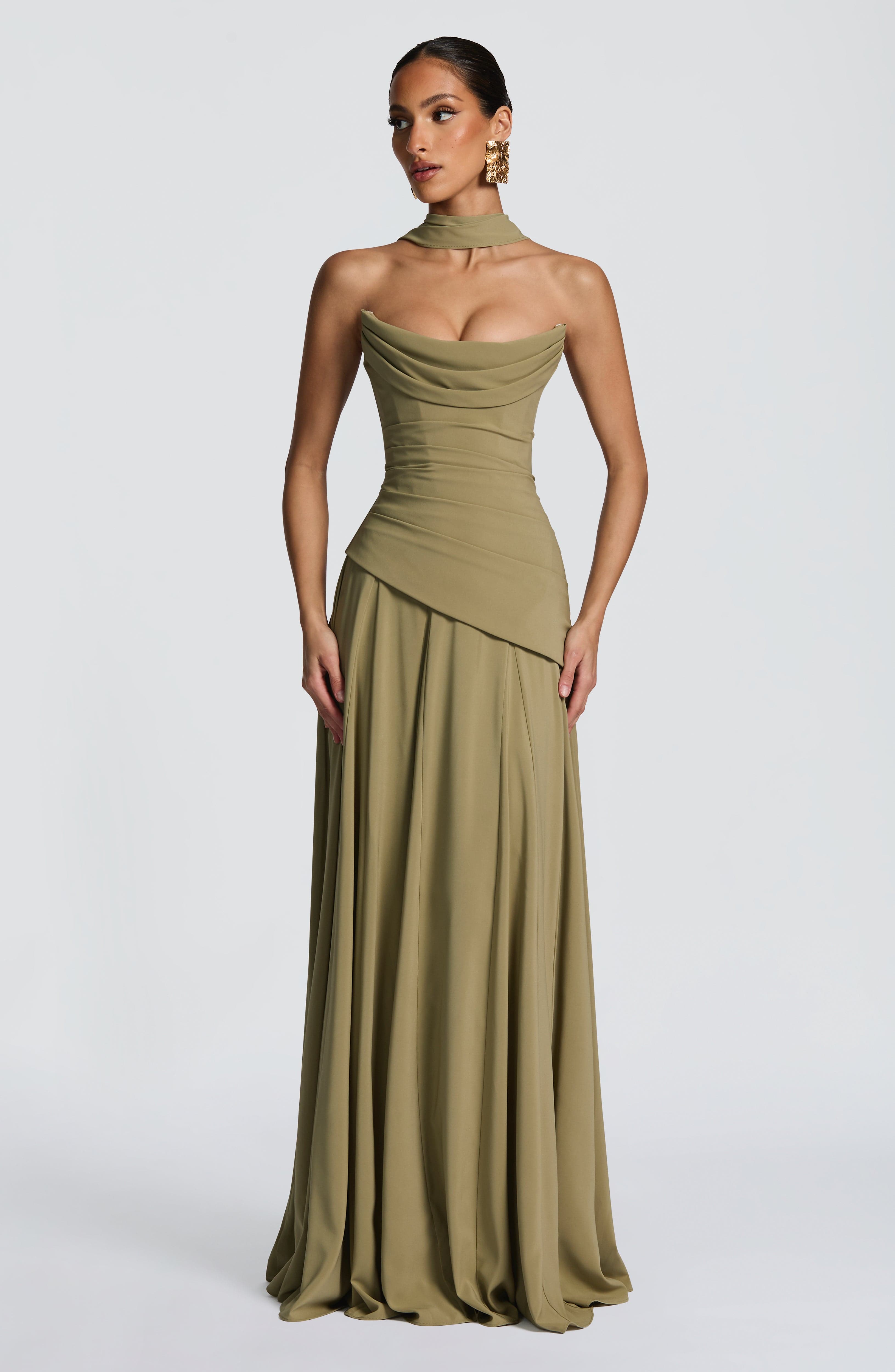 Patricia Maxi Elbise – Adaçayı Yeşili
