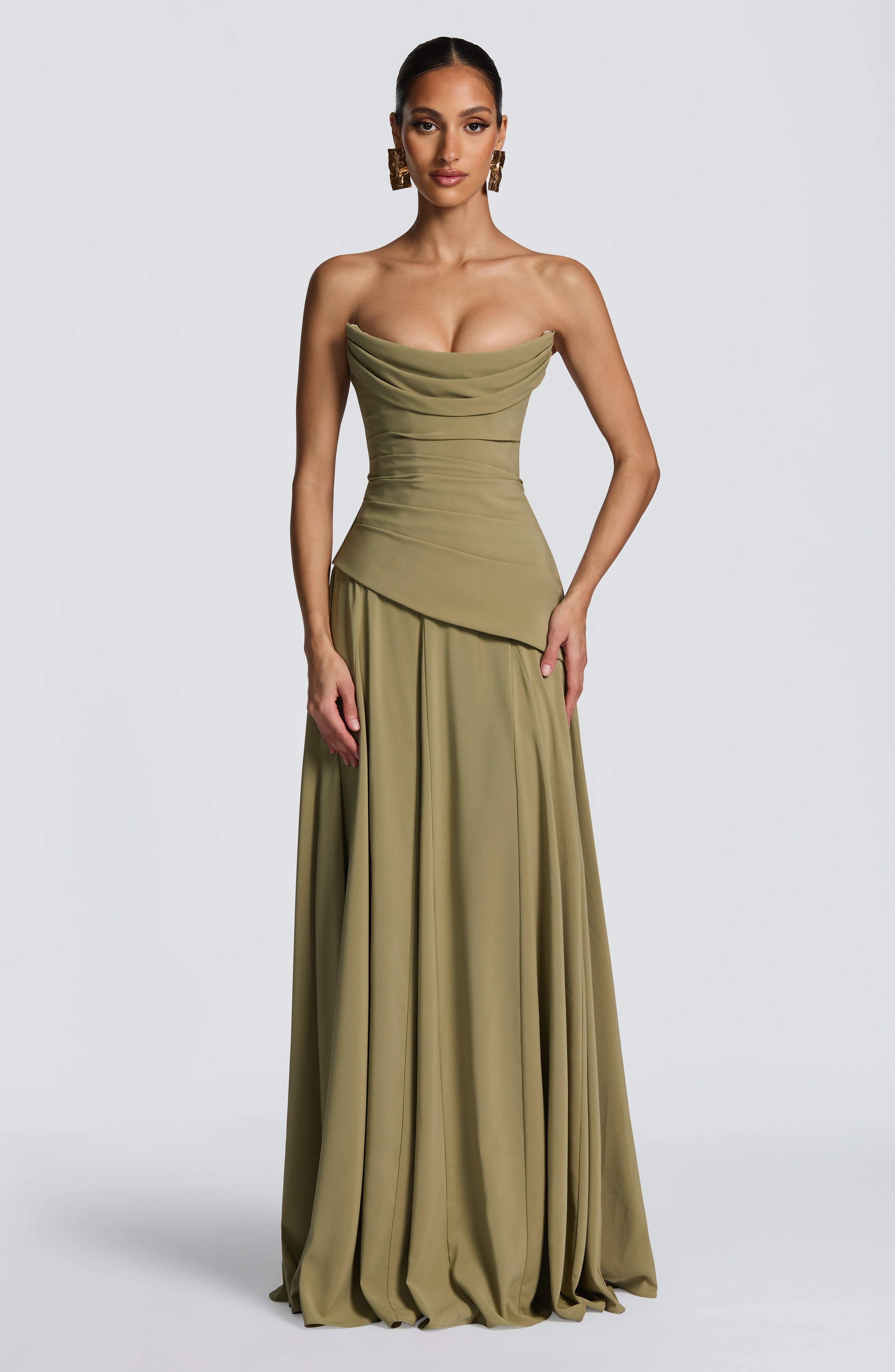 Patricia Maxi Elbise – Adaçayı Yeşili