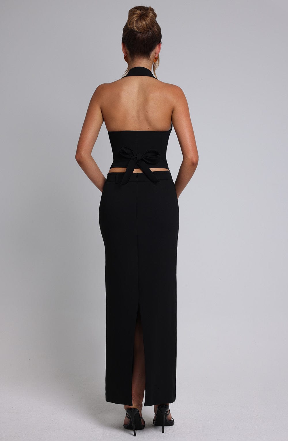 Siyah Piper Maxi Etek