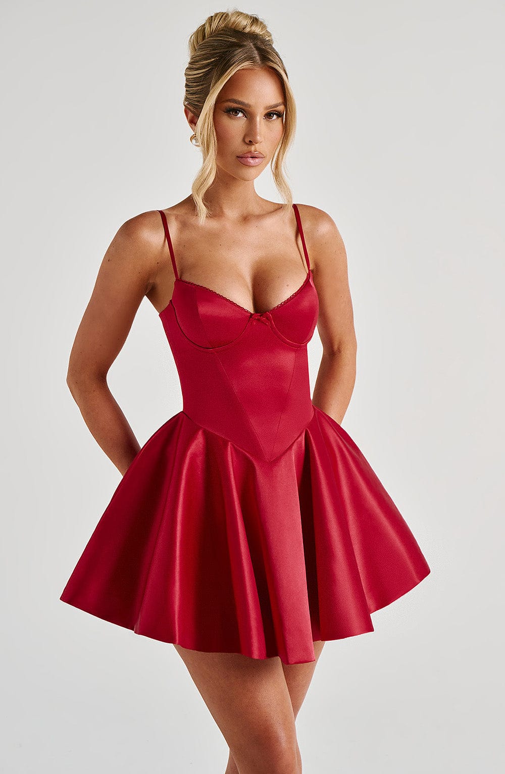 Kırmızı Poppy Mini Elbise