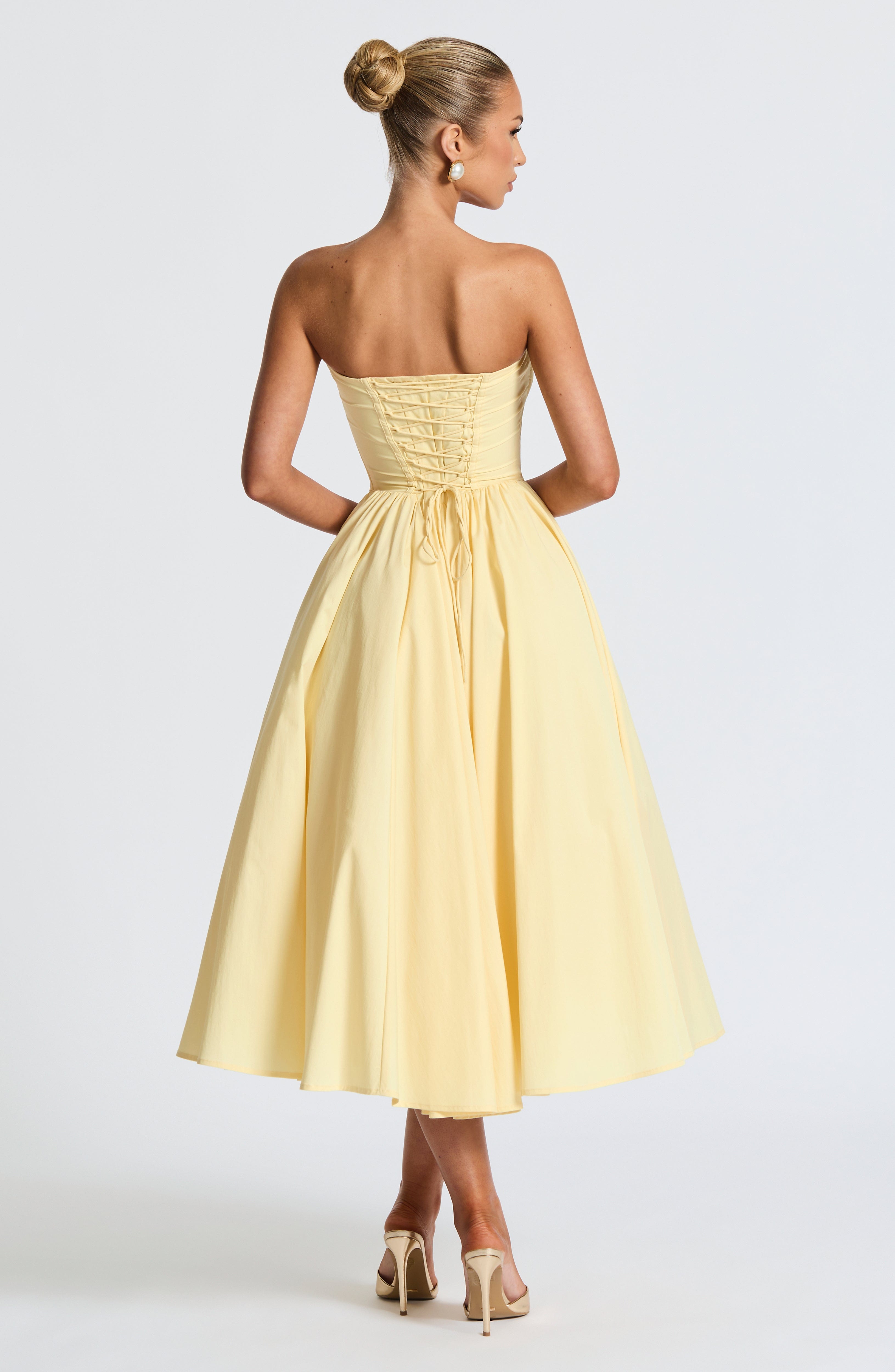 Yazlık Limon Midi Elbise