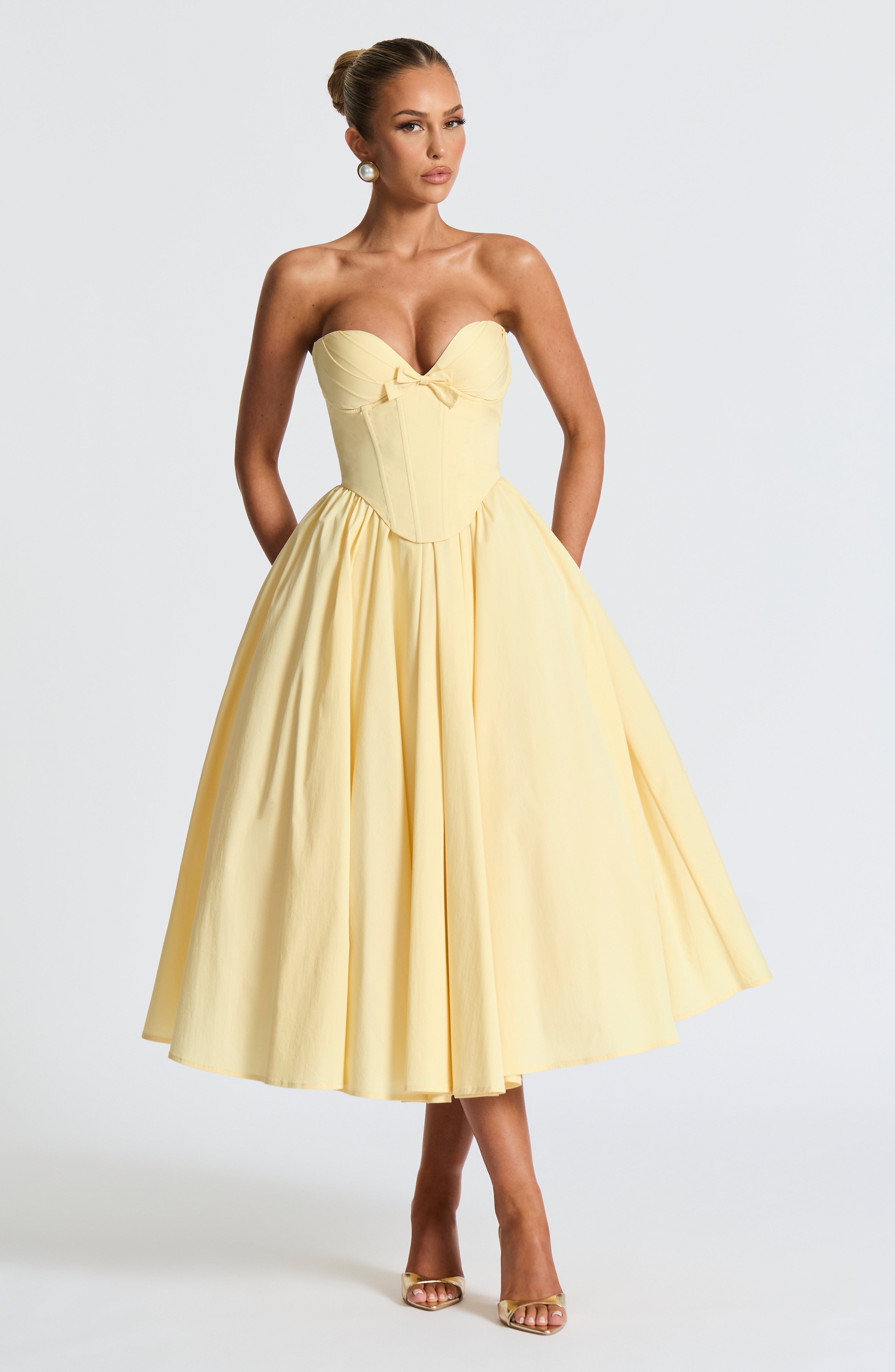 Yazlık Limon Midi Elbise