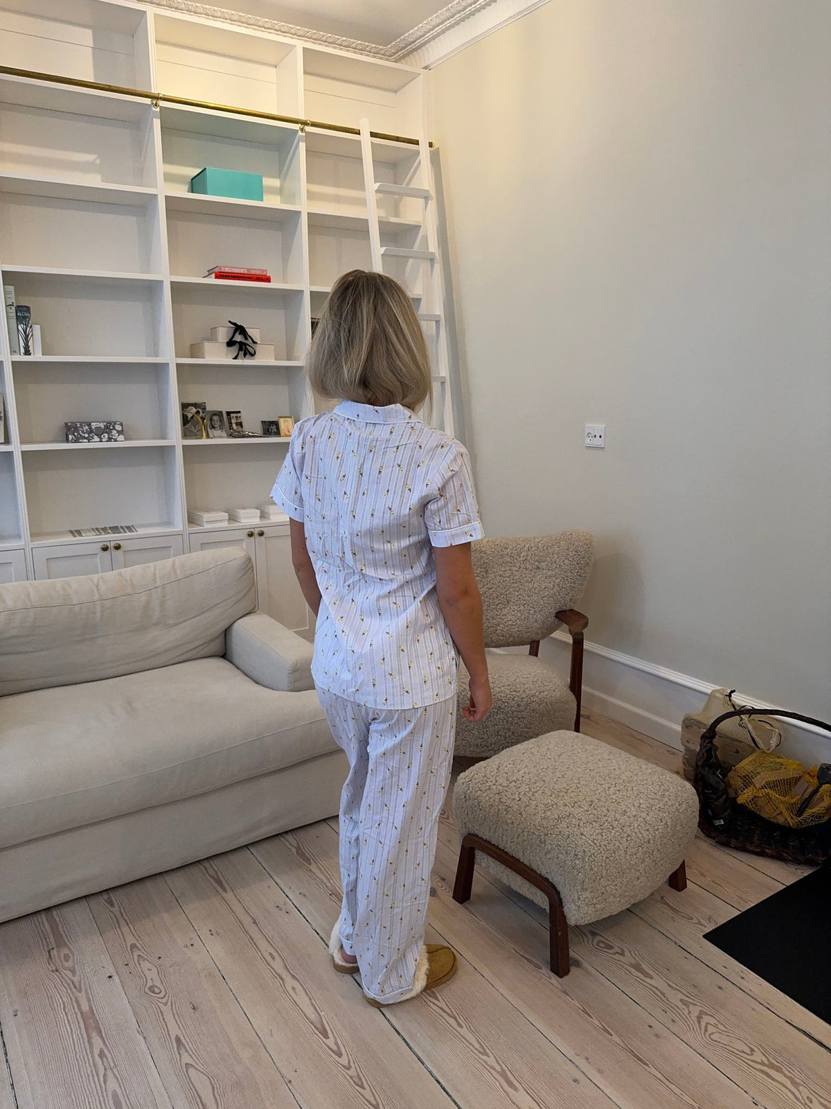 Tinna Dondurma Konili Pijama Seti - Mavi-Beyaz