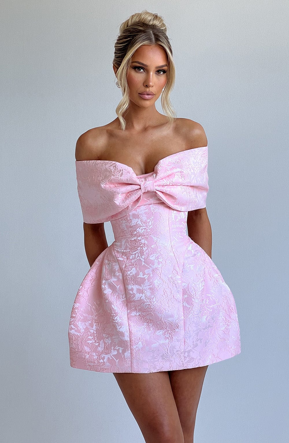 Raquel Mini Pembe Elbise
