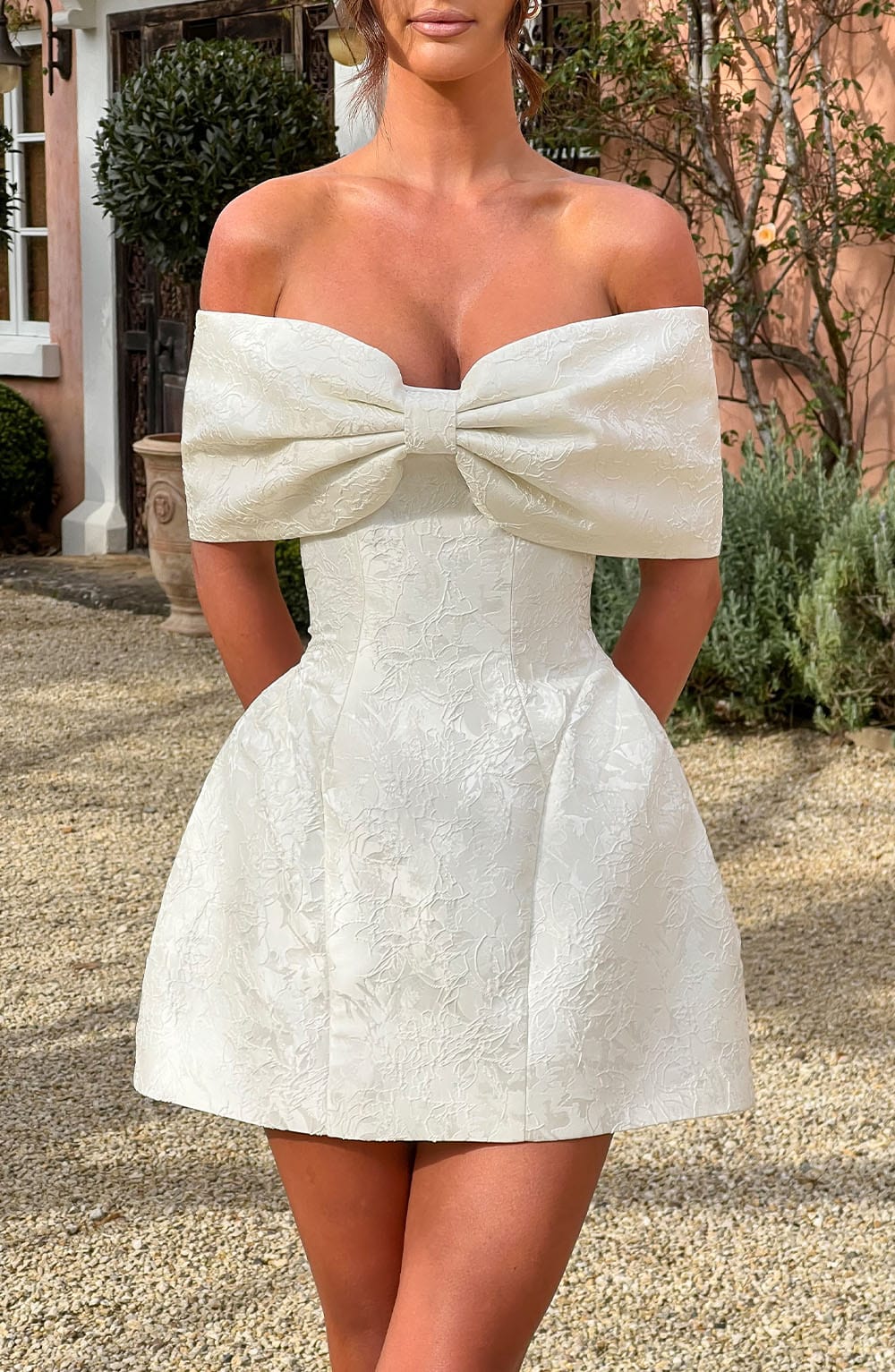 Raquel Mini Krem Elbise