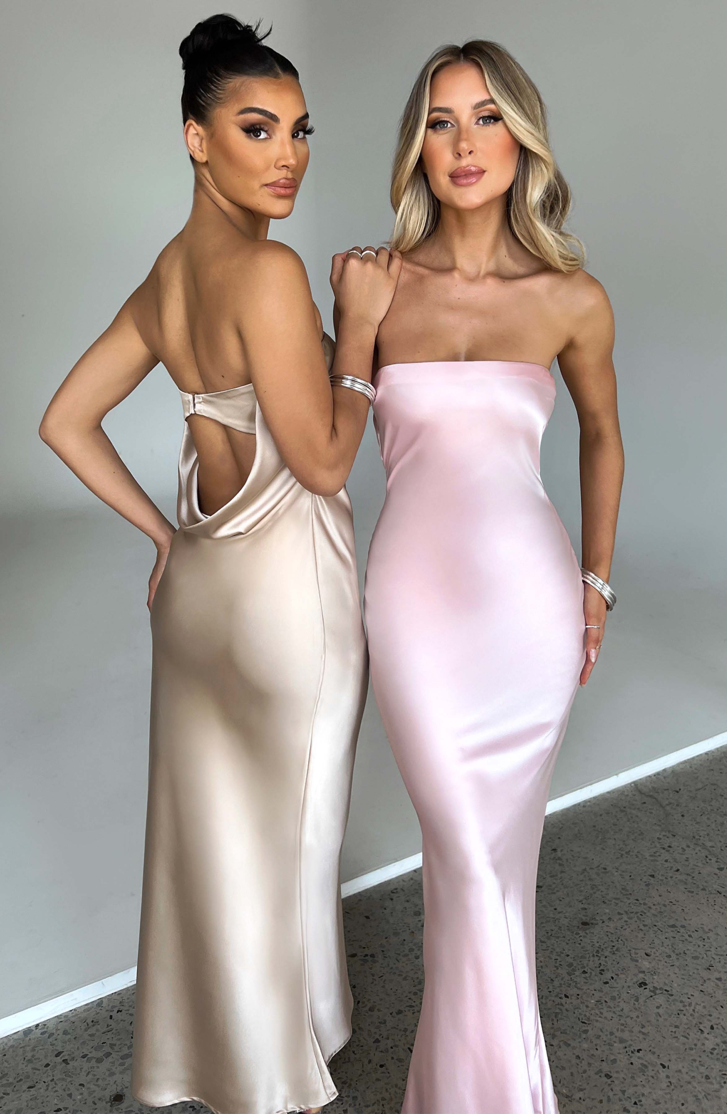 Rheanna Pembe Maxi Elbise