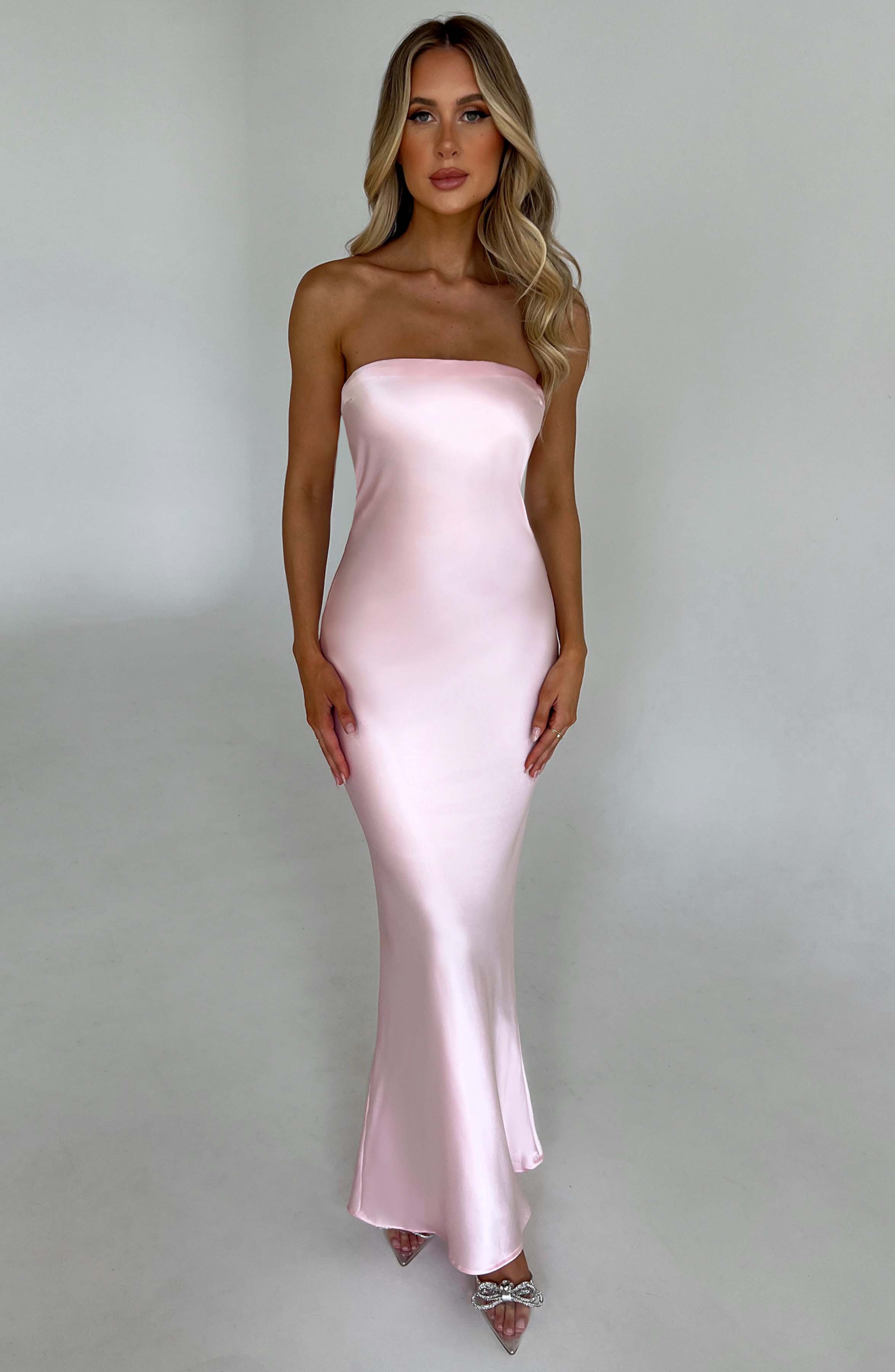 Rheanna Pembe Maxi Elbise
