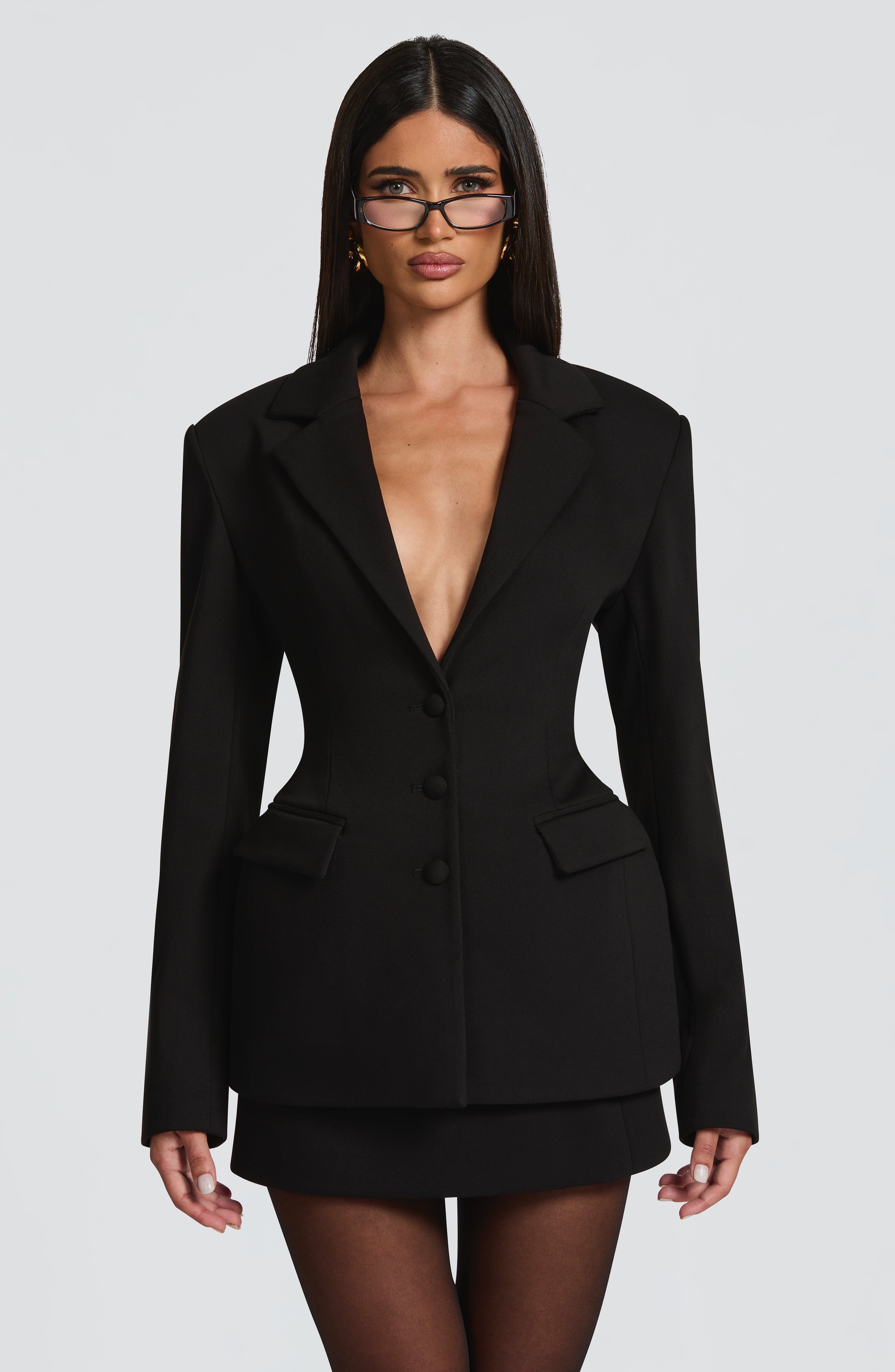 Rowena Siyah Blazer Ceket