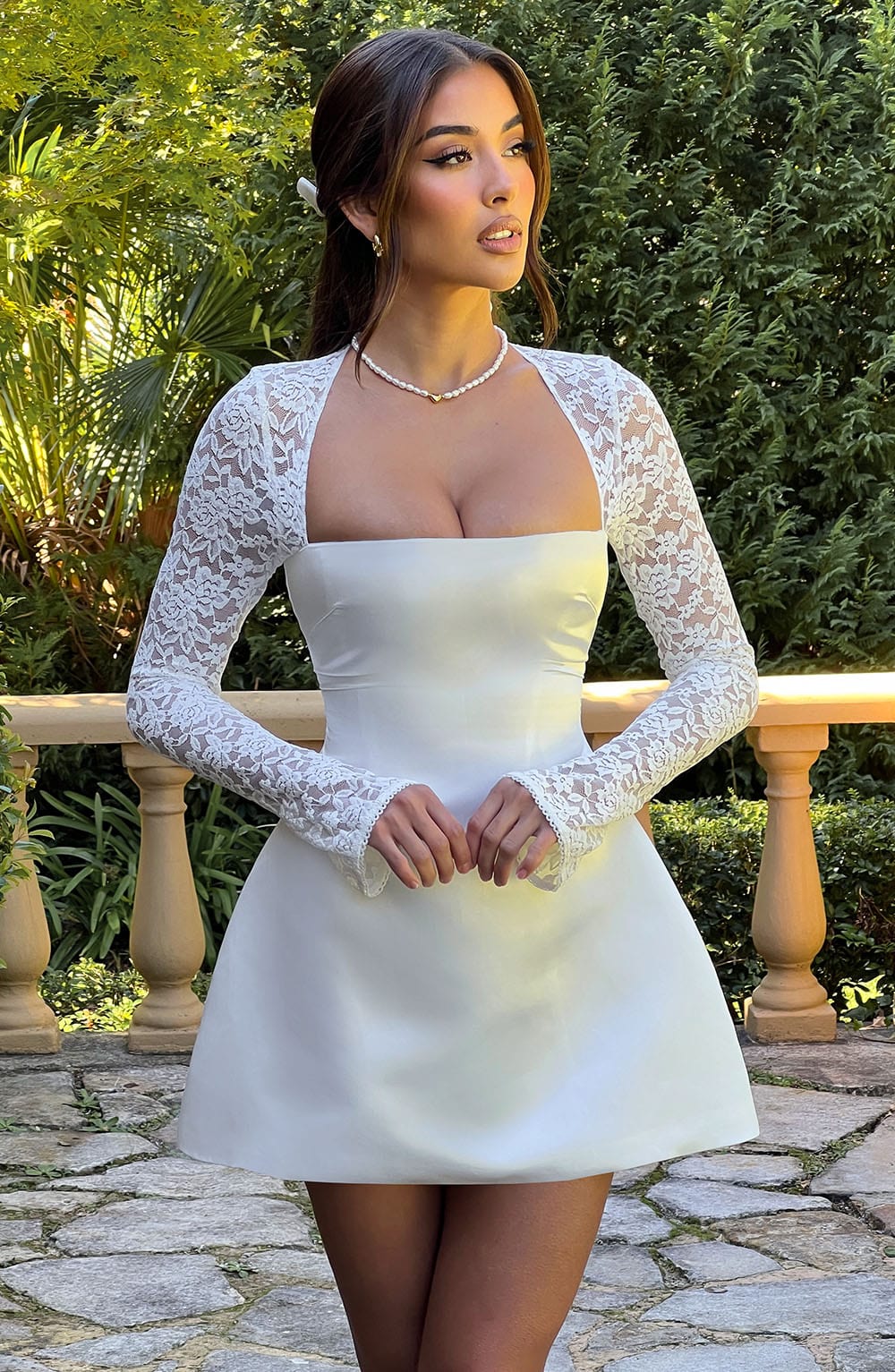 Sadie Mini Krem Elbise