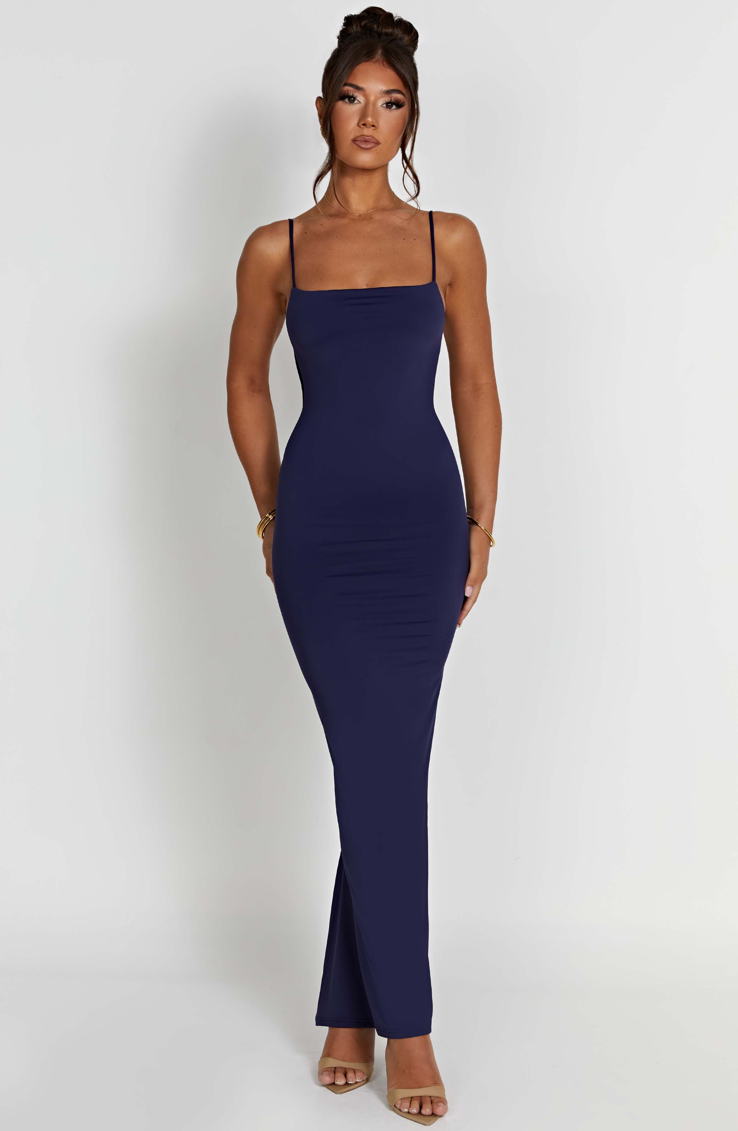 Sanya Lacivert Maxi Elbise