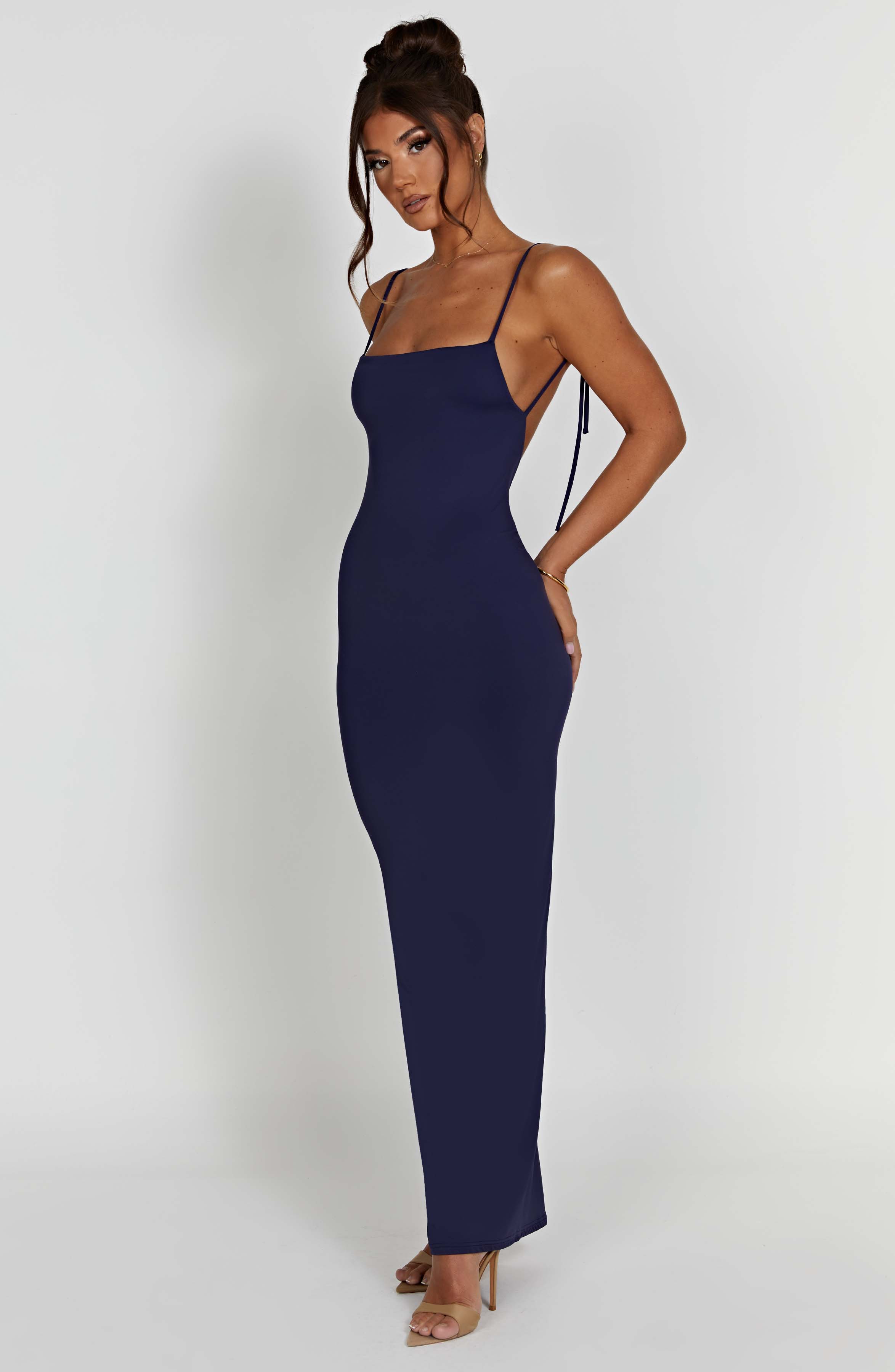 Sanya Lacivert Maxi Elbise