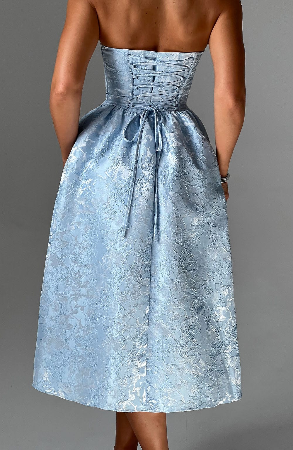 Saoirse Mavi Midi Elbise