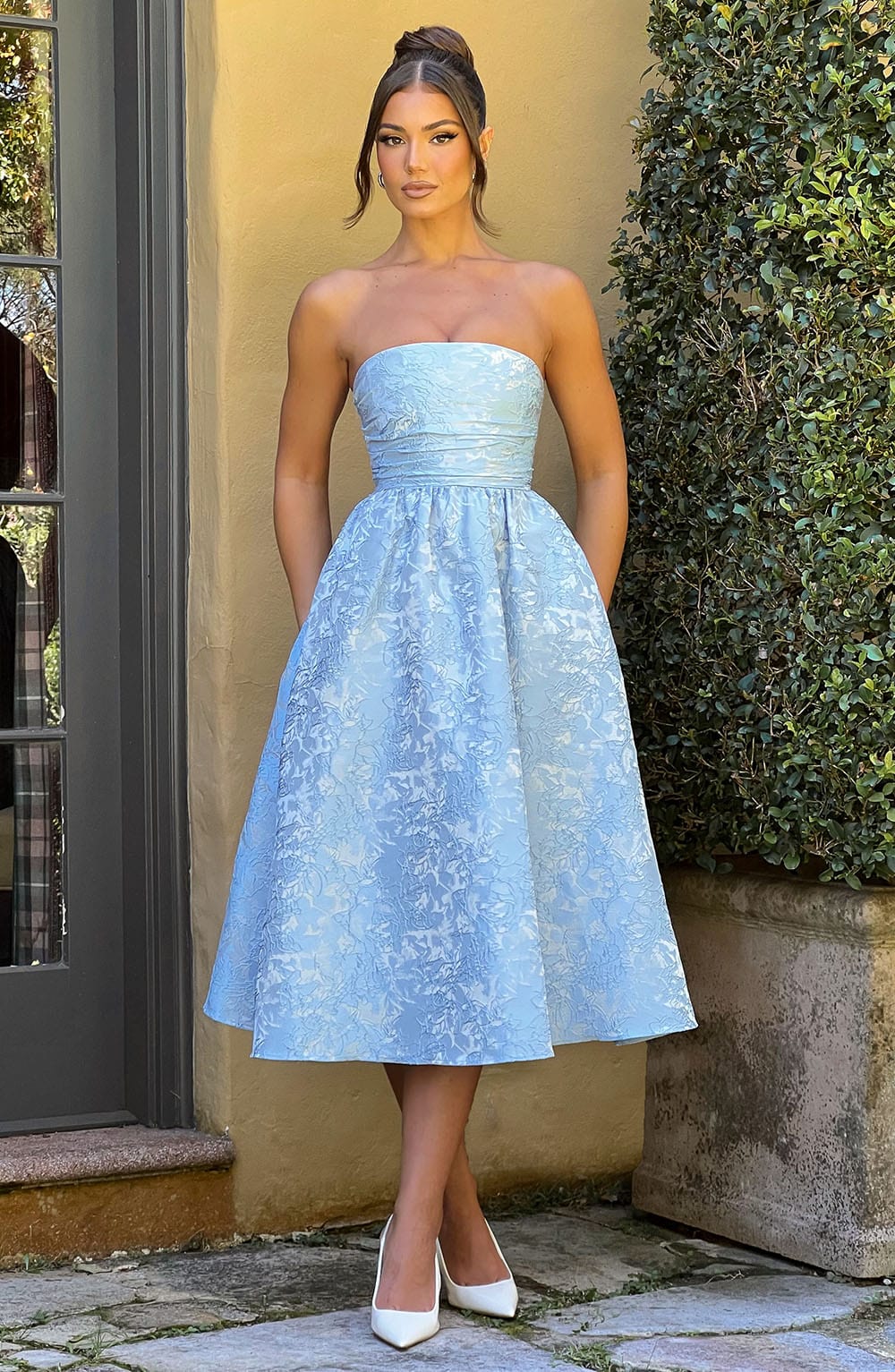 Saoirse Mavi Midi Elbise