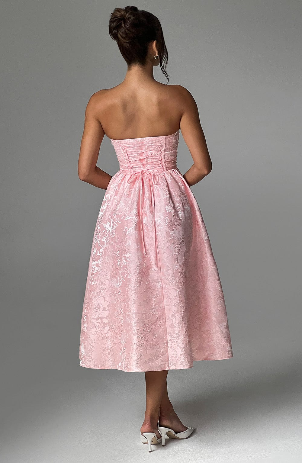 Saoirse Pembe Midi Elbise