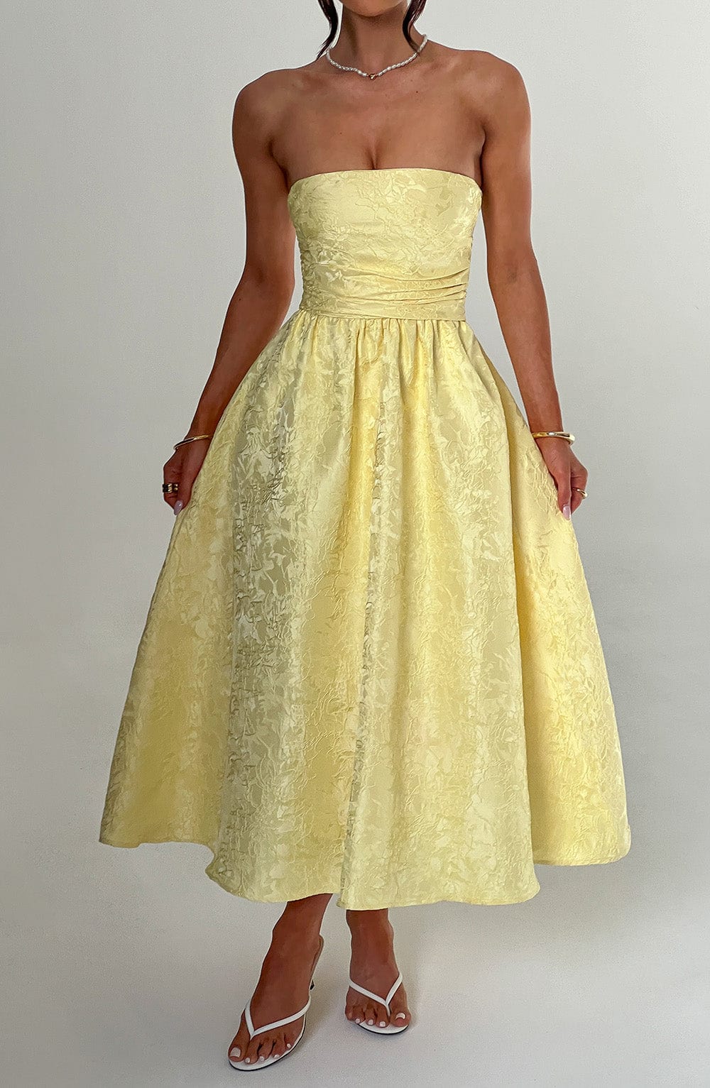 Saoirse Limon Midi Elbise