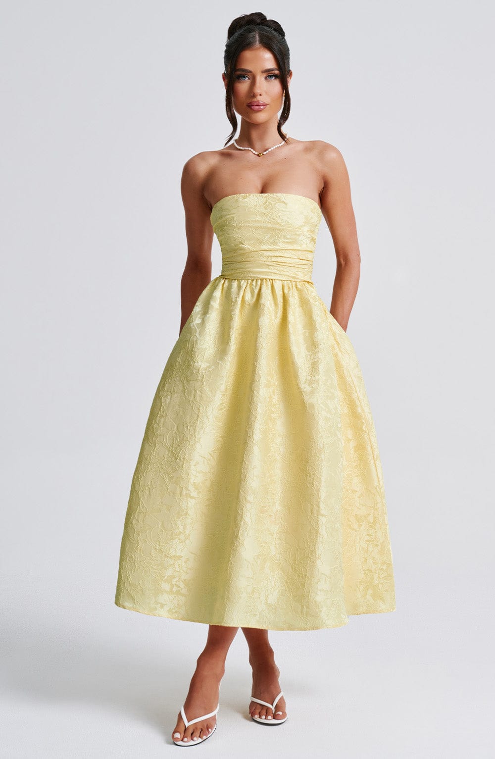 Saoirse Limon Midi Elbise