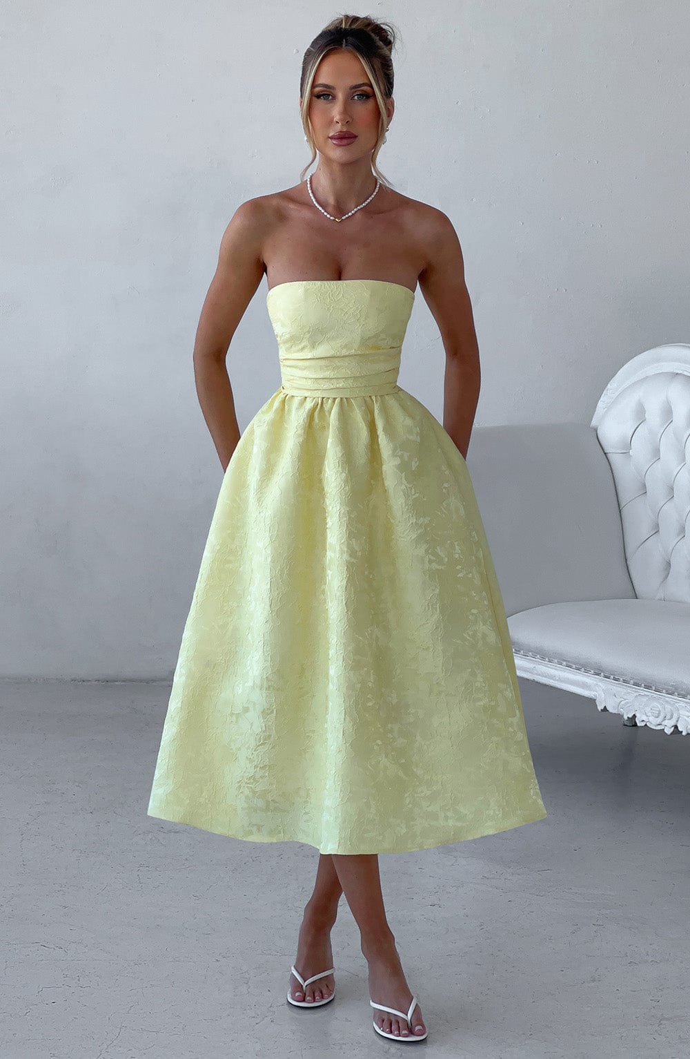 Saoirse Limon Midi Elbise