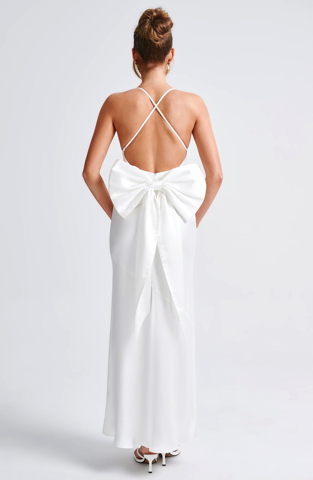 Sarita Maxi Krem Elbise