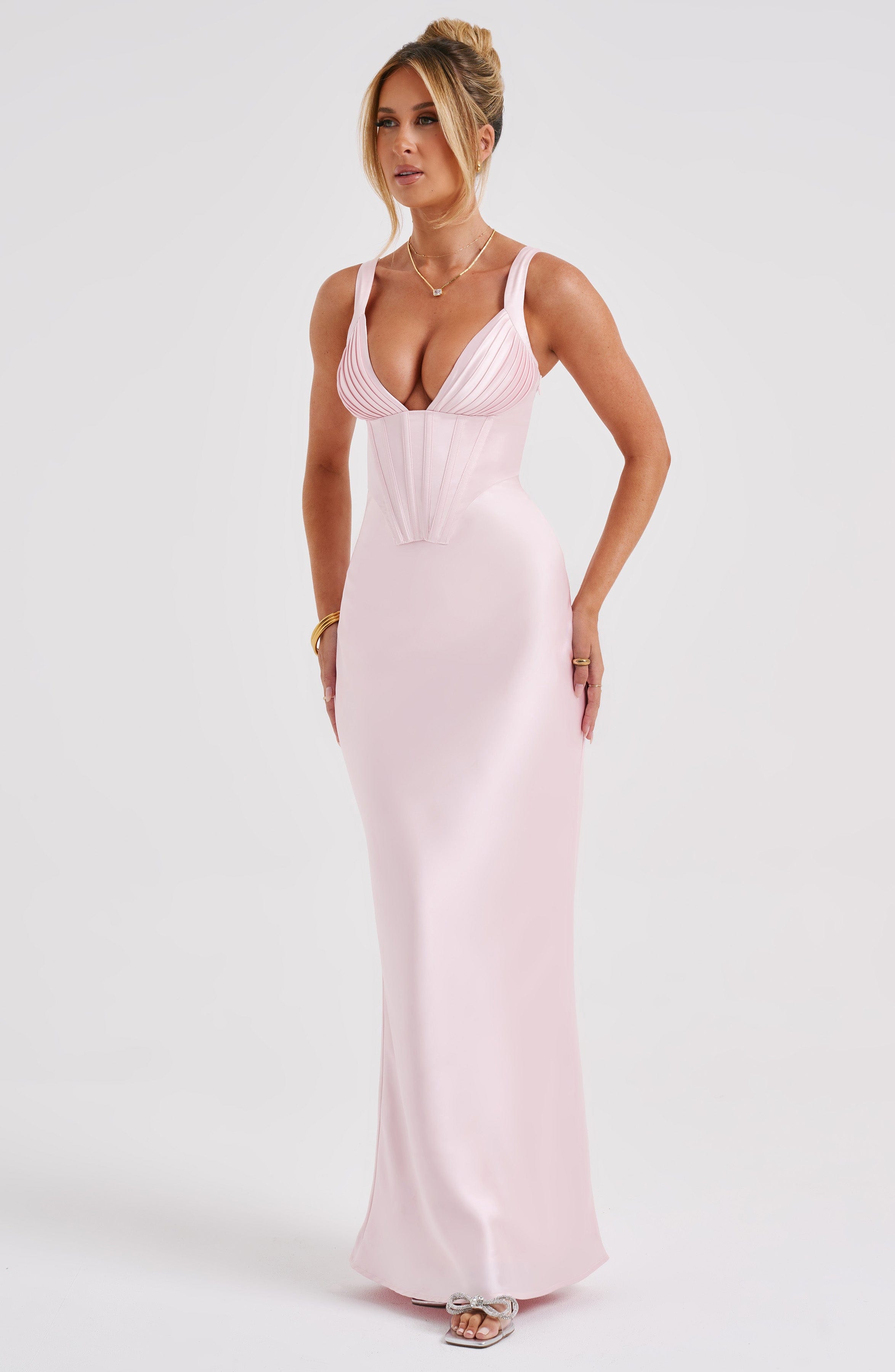 Shae Pembe Maxi Elbise