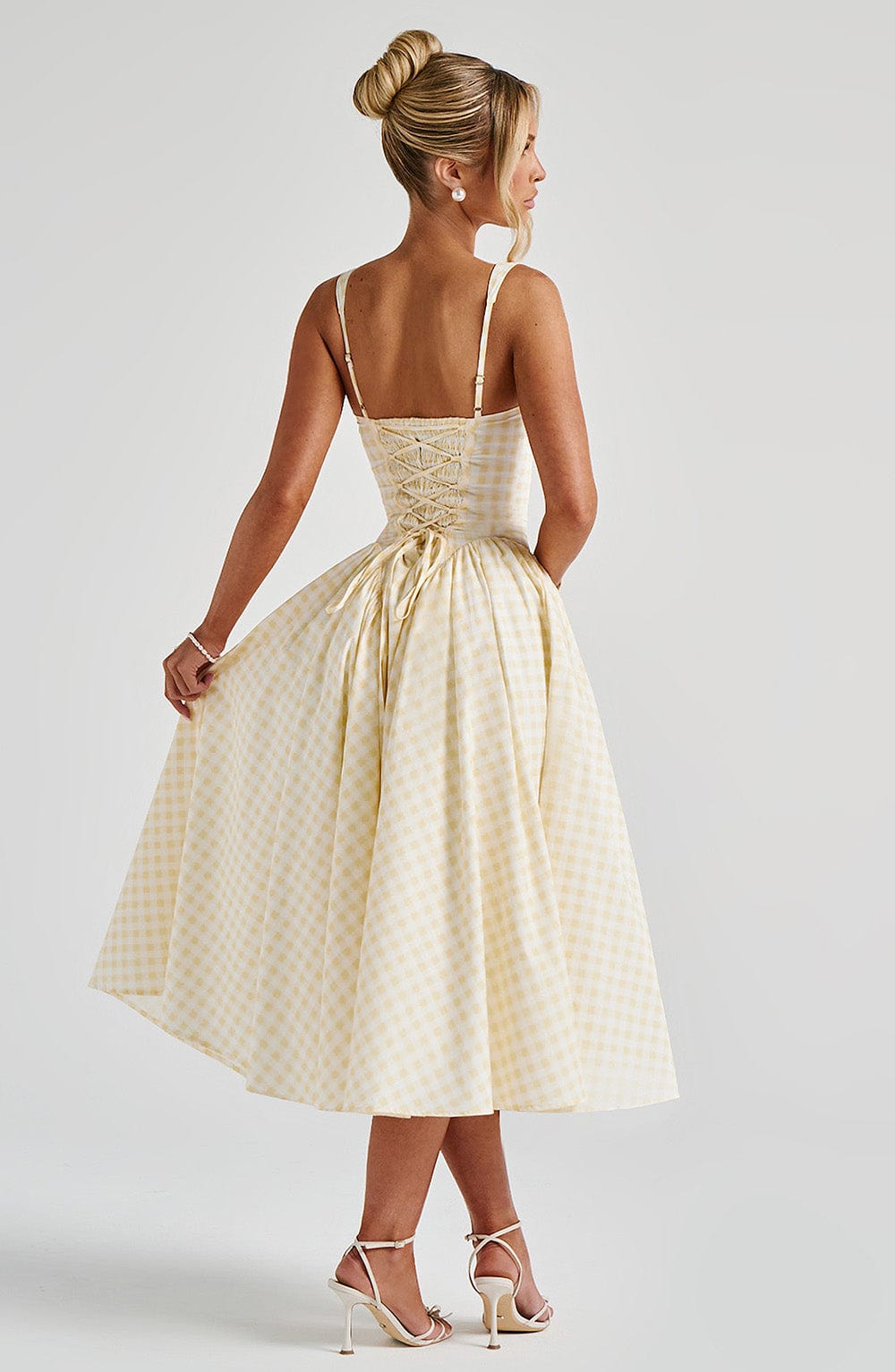 Sherrie Midi Limon Sarısı Elbise