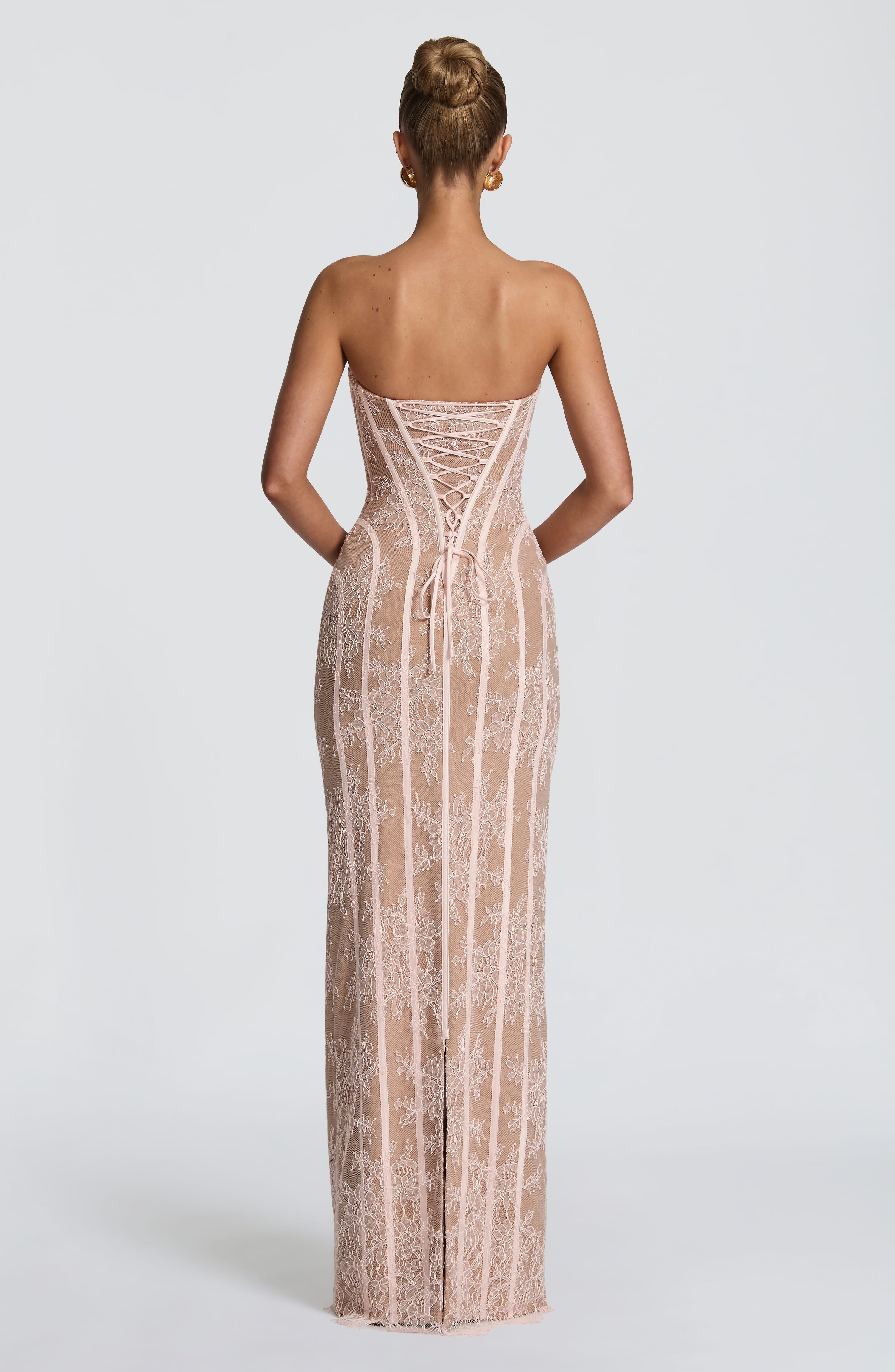Pembe Sian Maxi Elbise