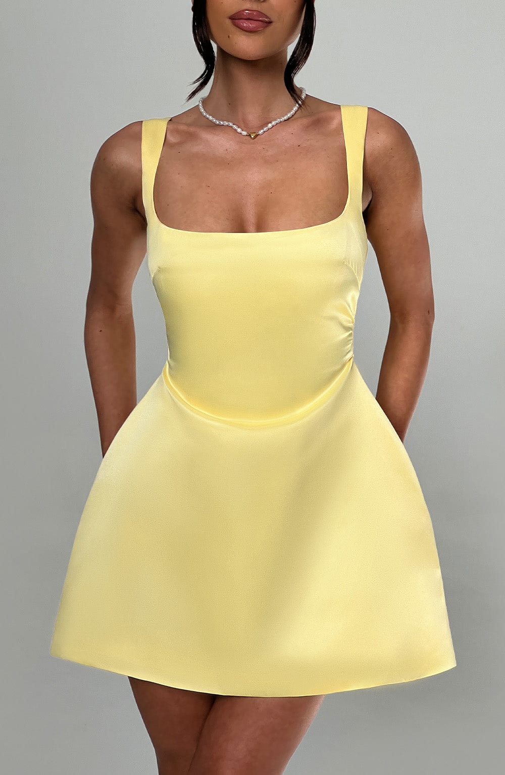 Sofie Mini Limon Sarısı Elbise
