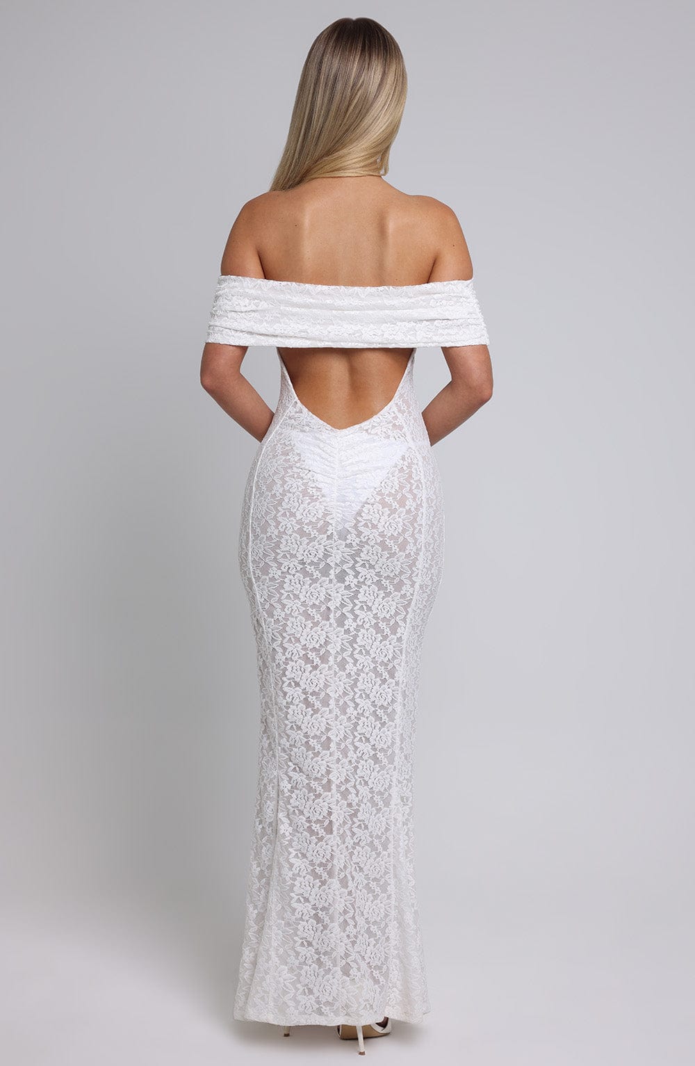 Stephanie Maxi Ekru Elbise