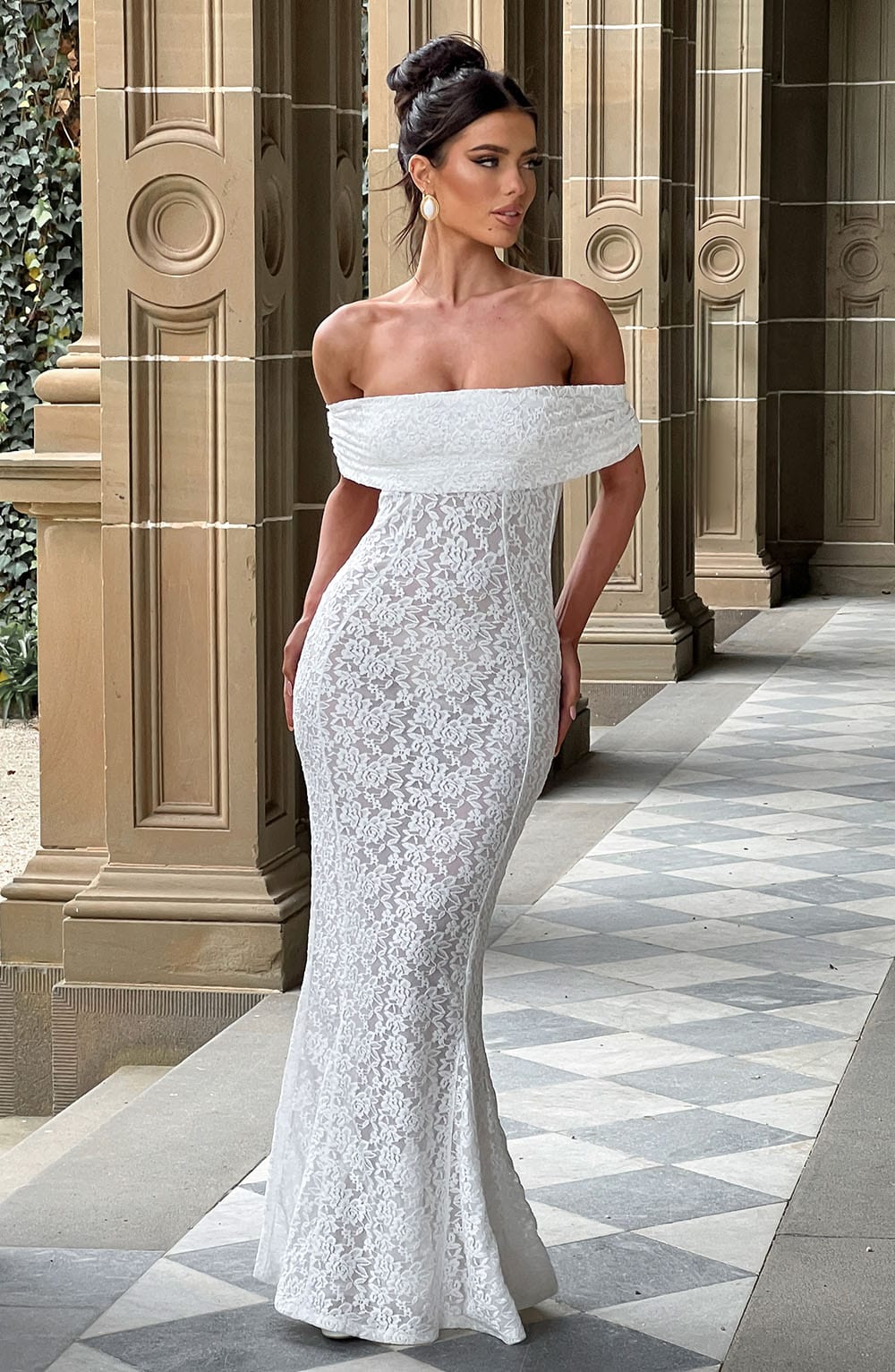 Stephanie Maxi Ekru Elbise