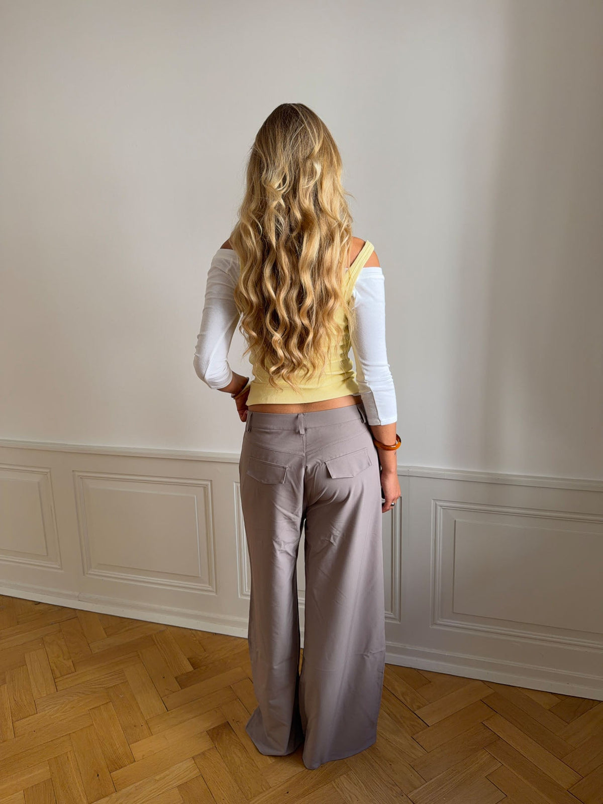 Anja Takım Pantolonu - Gri-Bej