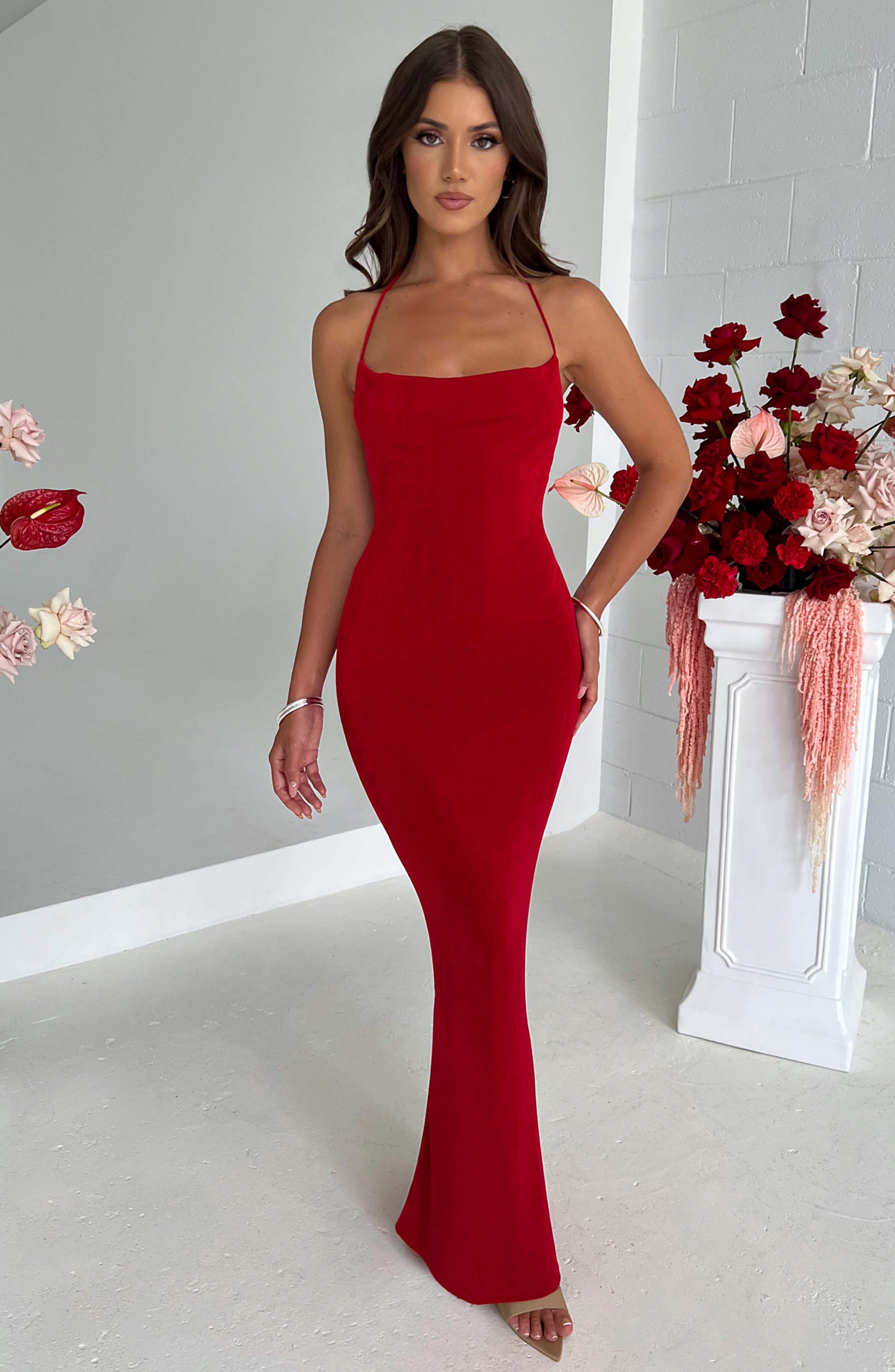 Talisa Kırmızı Maxi Elbise